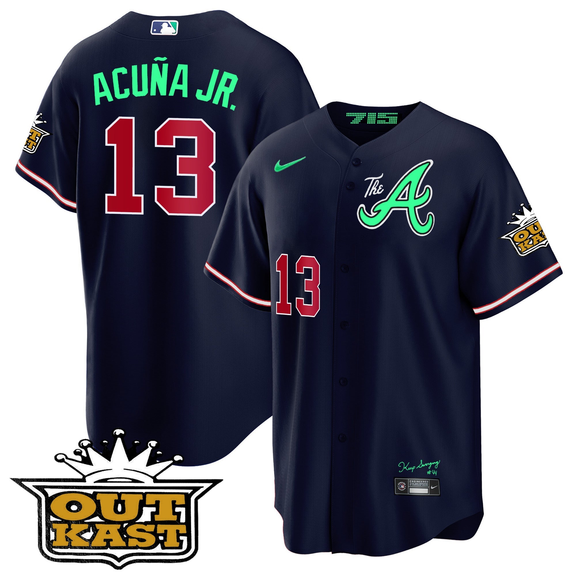Men’s Atlanta Atliens The A Cool Base Jersey – Galaxy Version – Stitched
