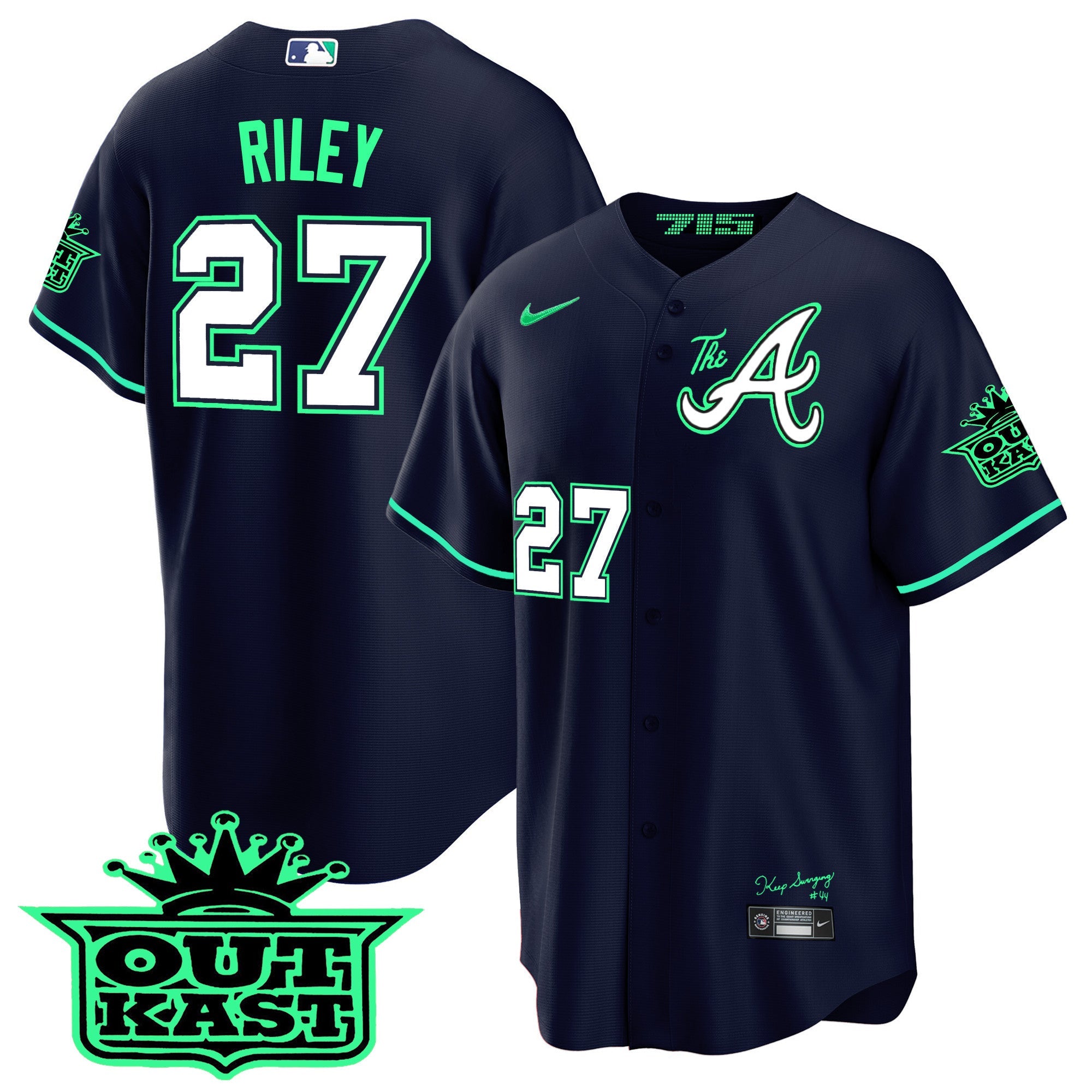 Men’s Atlanta Atliens The A Cool Base Jersey – Galaxy Version – Stitched