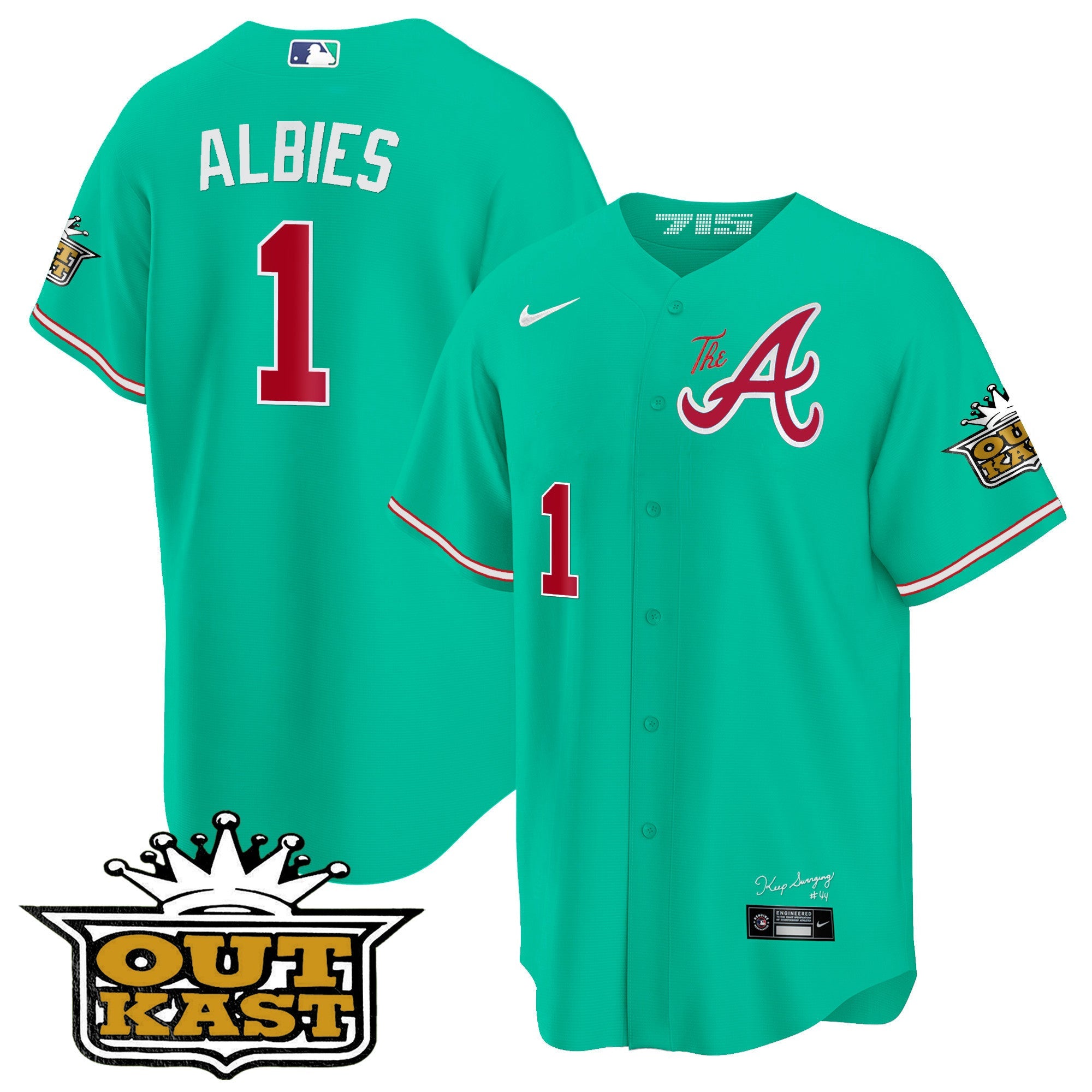 Men’s Atlanta Atliens The A Cool Base Jersey – Galaxy Version – Stitched