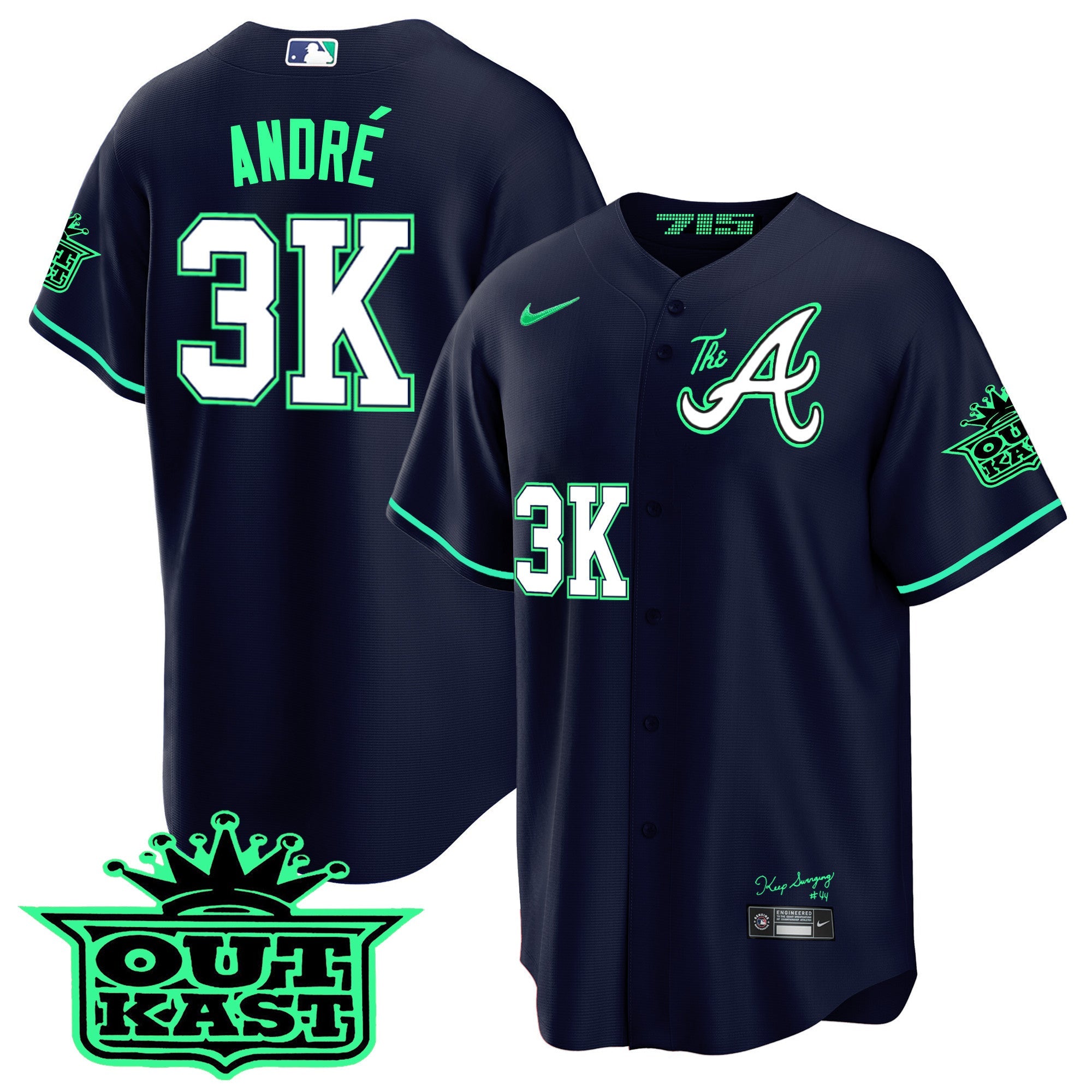 Men’s Atlanta Atliens The A Cool Base Jersey – Galaxy Version – Stitched