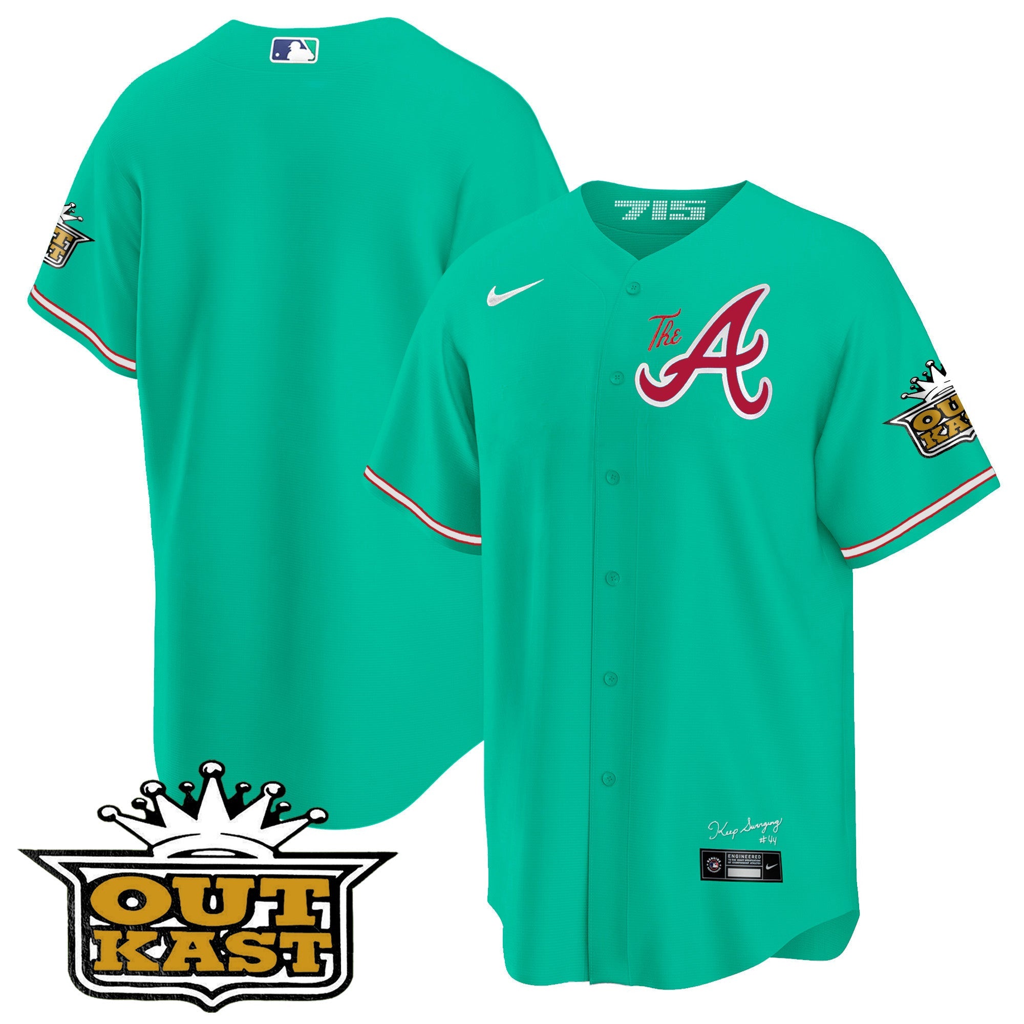 Men’s Atlanta Atliens The A Cool Base Jersey – Galaxy Version – Stitched
