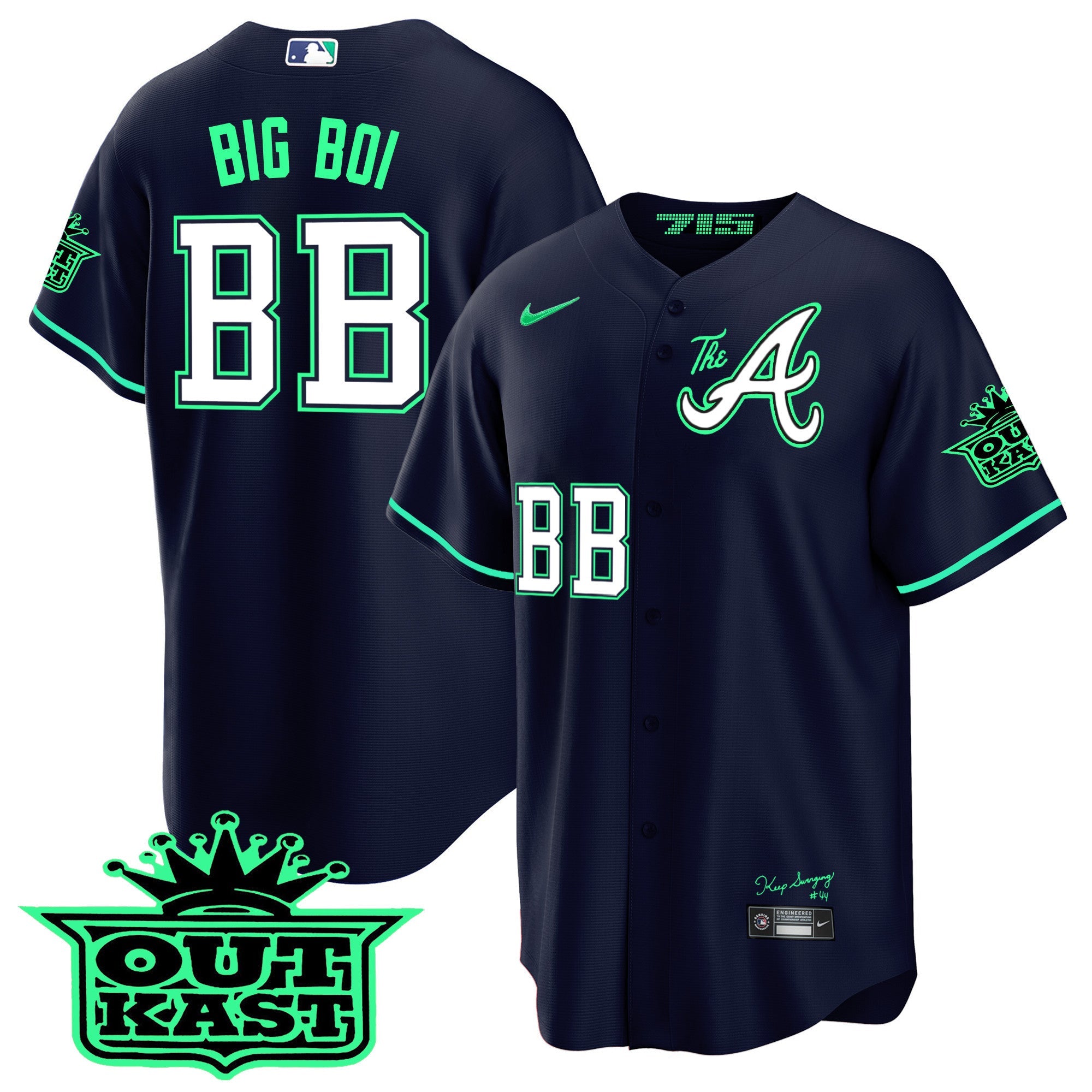 Men’s Atlanta Atliens The A Cool Base Jersey – Galaxy Version – Stitched