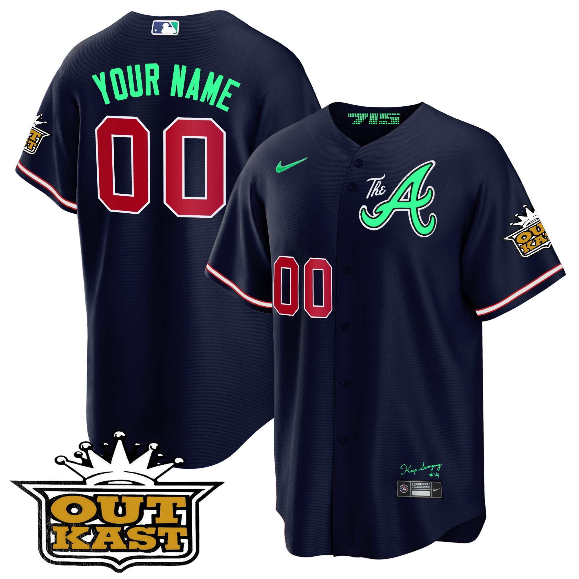 Atlanta Atliens The A Cool Base Custom Jersey – Galaxy Version – Stitched