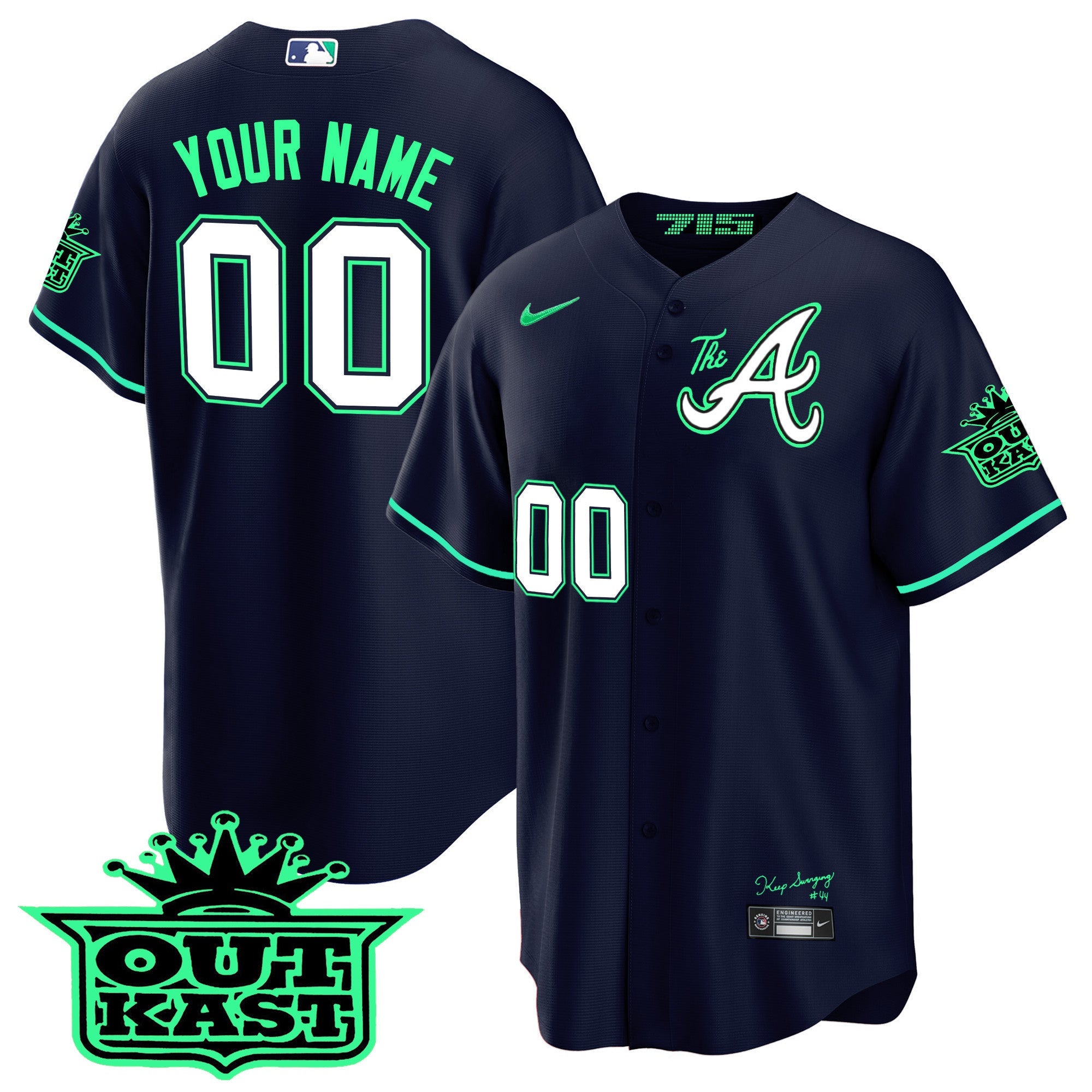 Atlanta Atliens The A Cool Base Custom Jersey – Galaxy Version – Stitched