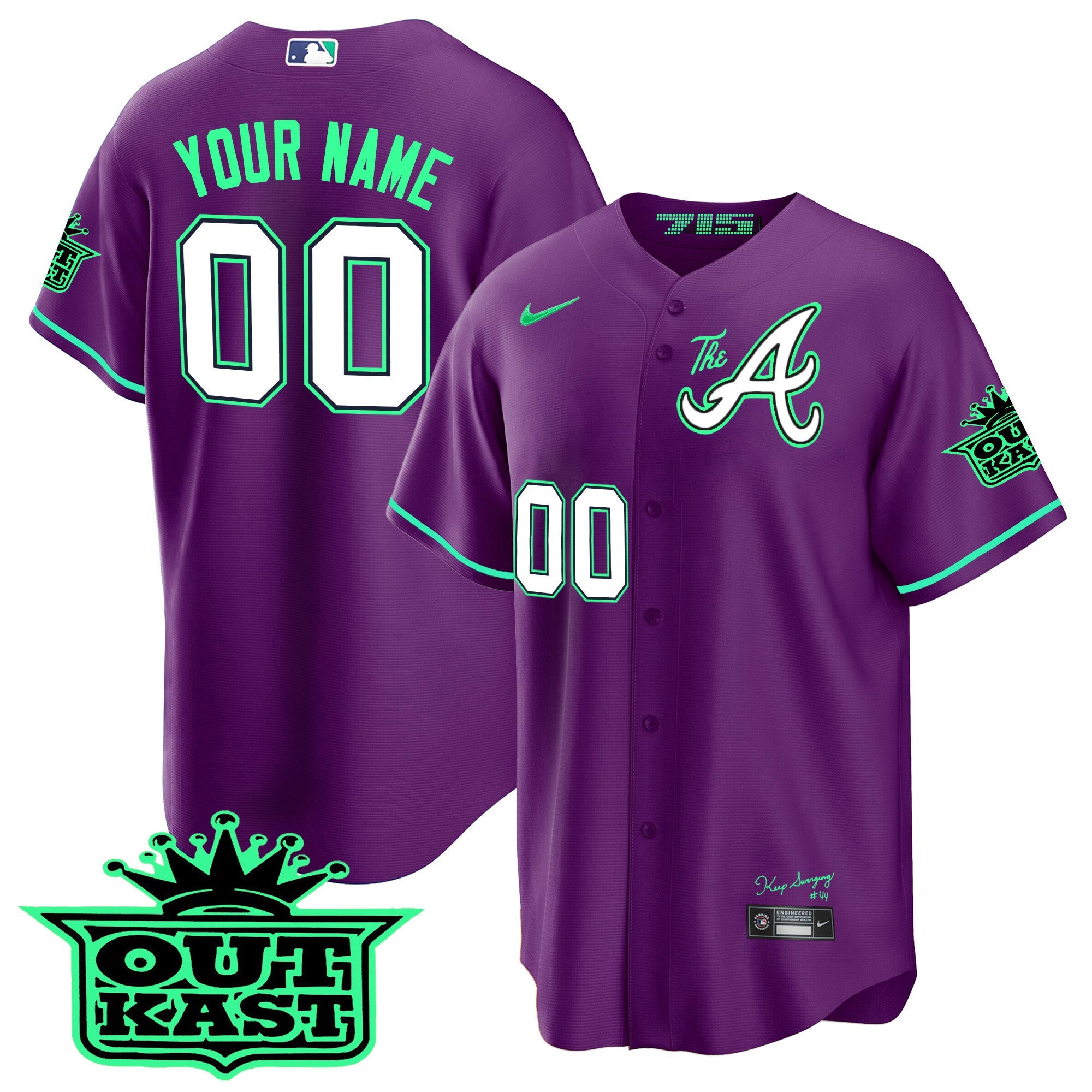 Atlanta Atliens The A Cool Base Custom Jersey – Galaxy Version – Stitched