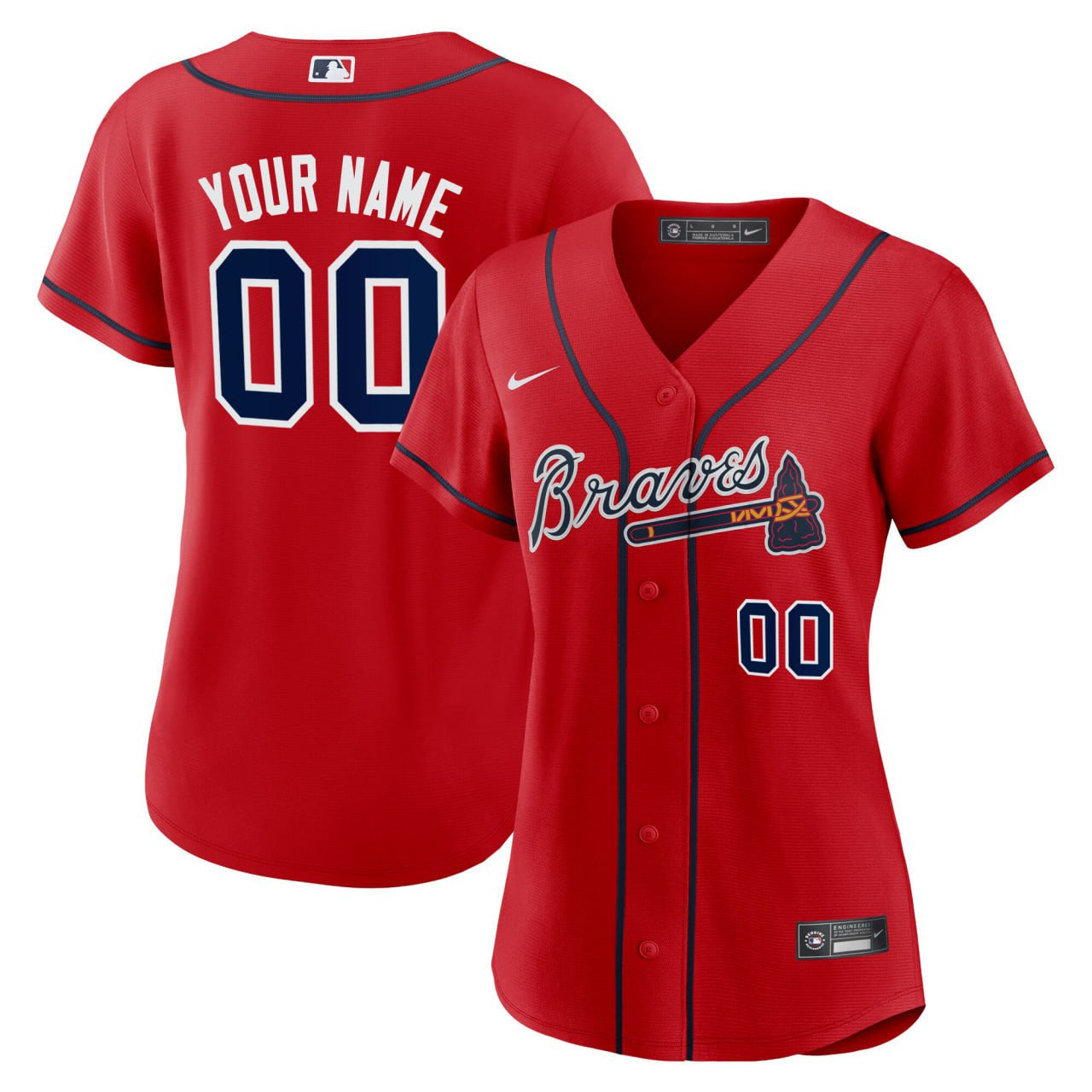 Women’s Atlanta Red Custom Jersey