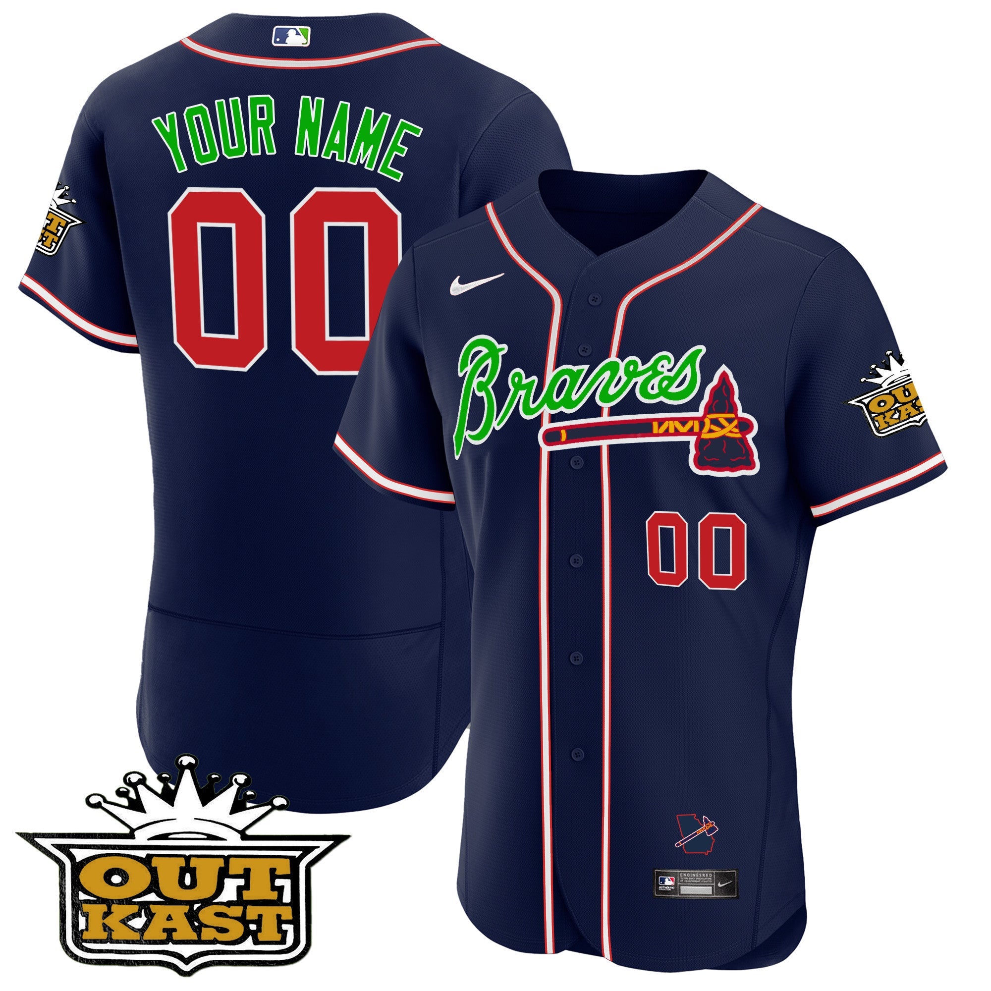 Atlanta Outkast Flex Base Custom Jersey V2