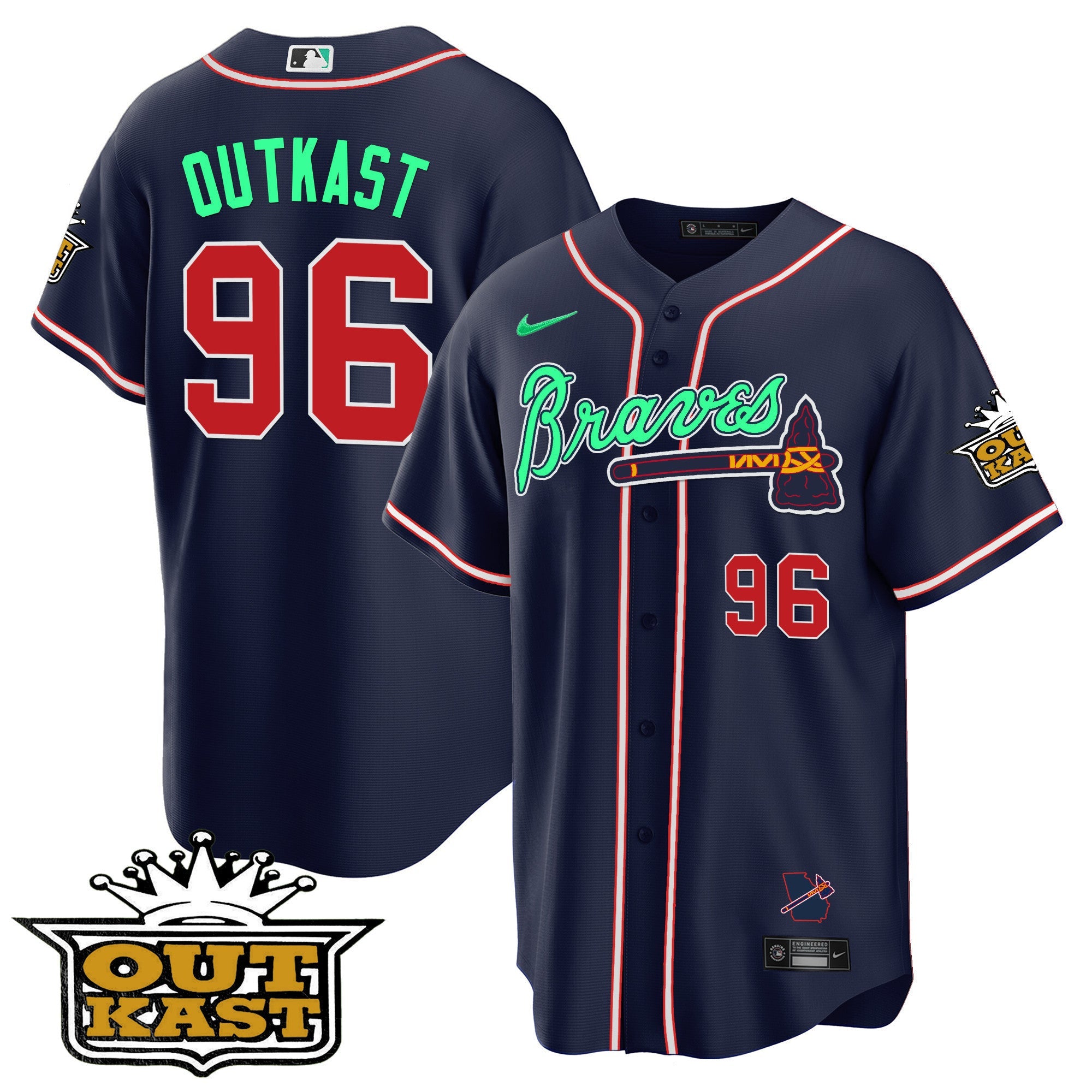 Men’s Atlanta Outkast Cool Base Jersey – Galaxy Version – Stitched