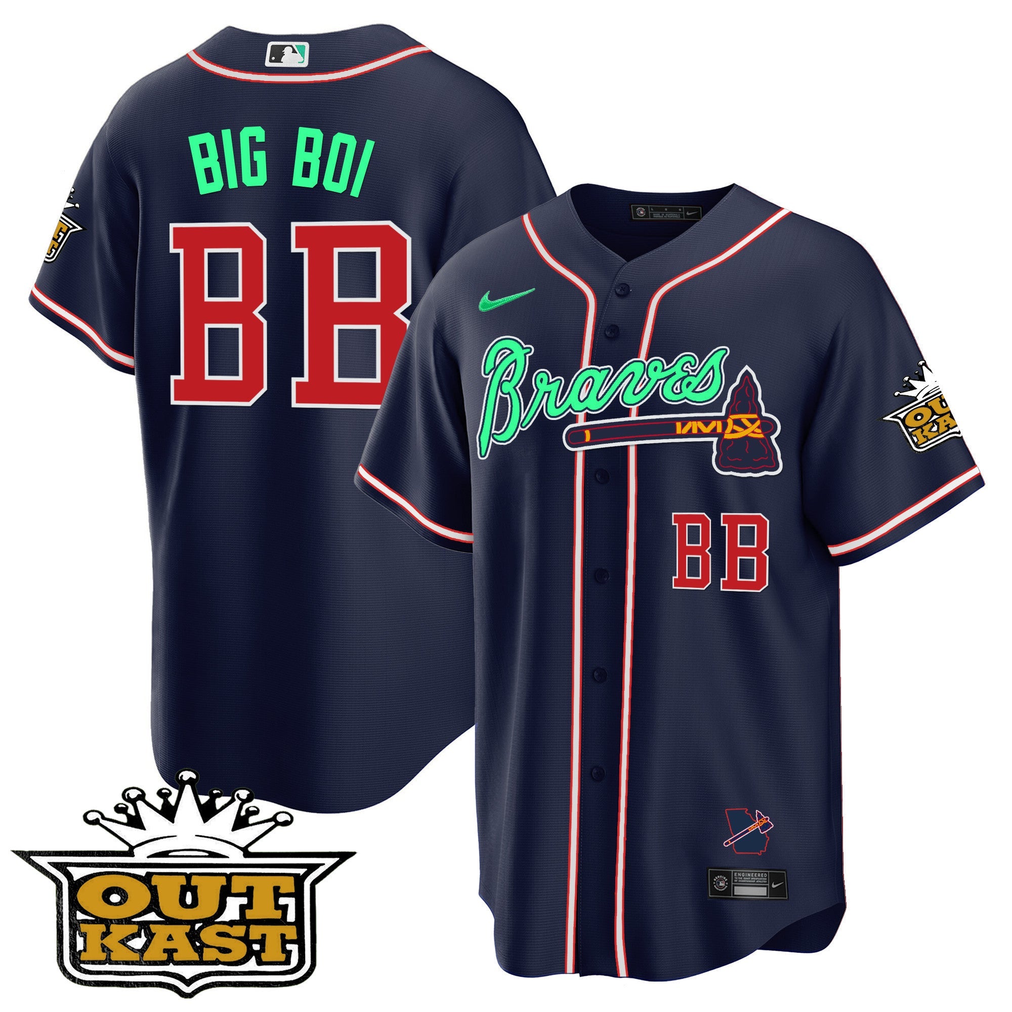 Men’s Atlanta Outkast Cool Base Jersey – Galaxy Version – Stitched