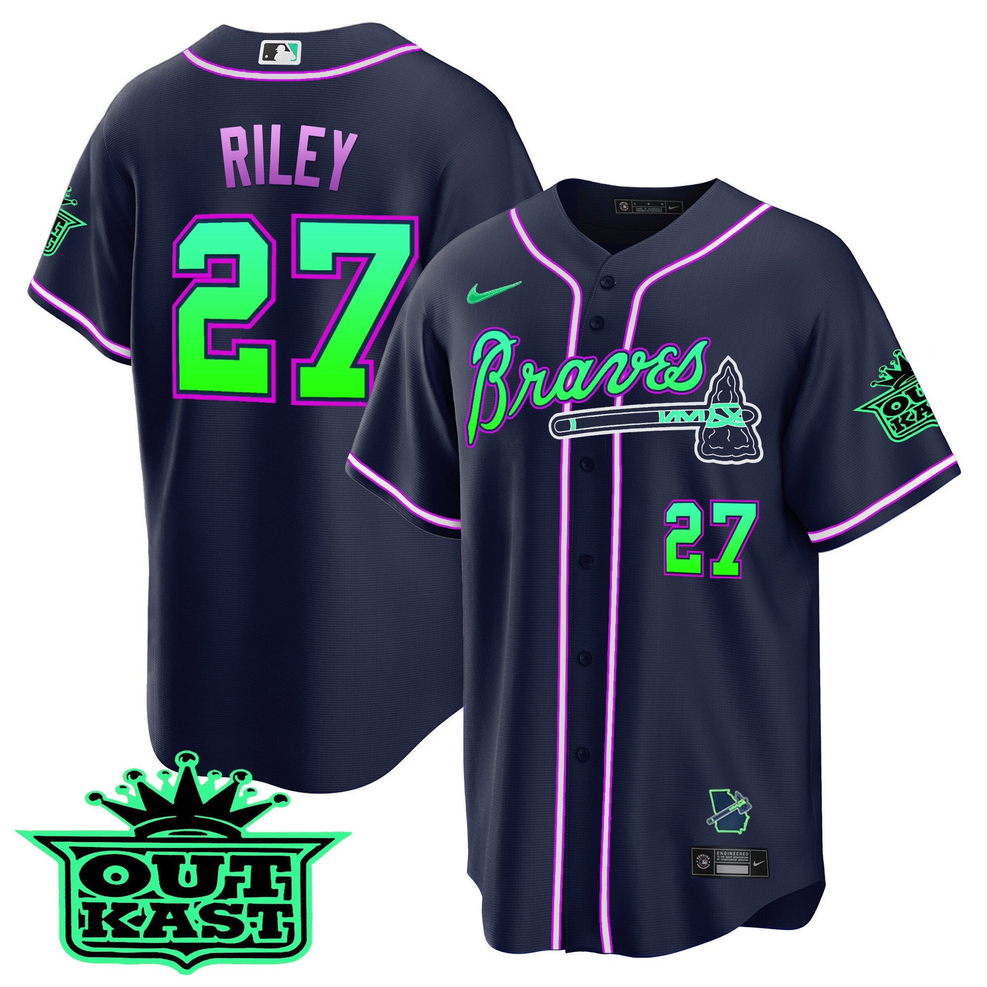 Men’s Atlanta Outkast Cool Base Jersey – Galaxy Version – Stitched