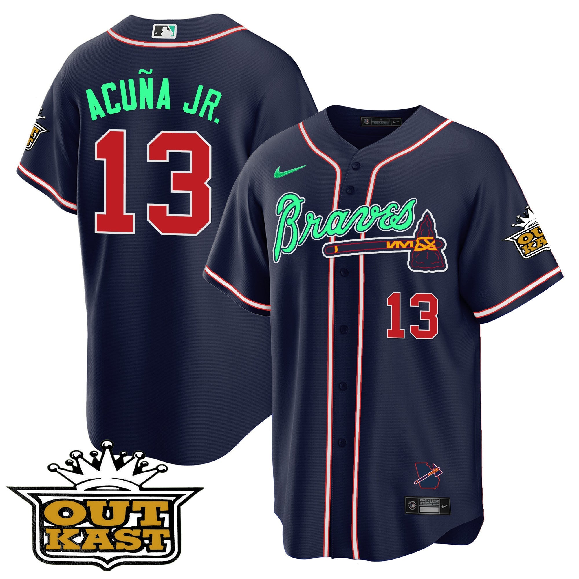 Men’s Atlanta Outkast Cool Base Jersey – Galaxy Version – Stitched