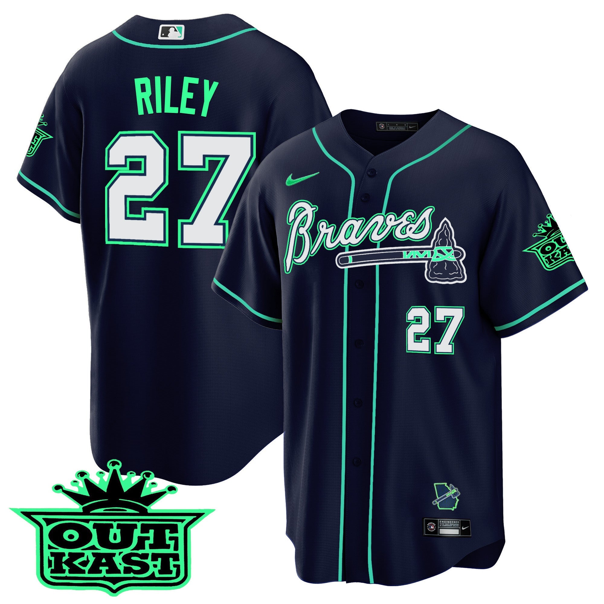 Men’s Atlanta Outkast Cool Base Jersey – Galaxy Version – Stitched