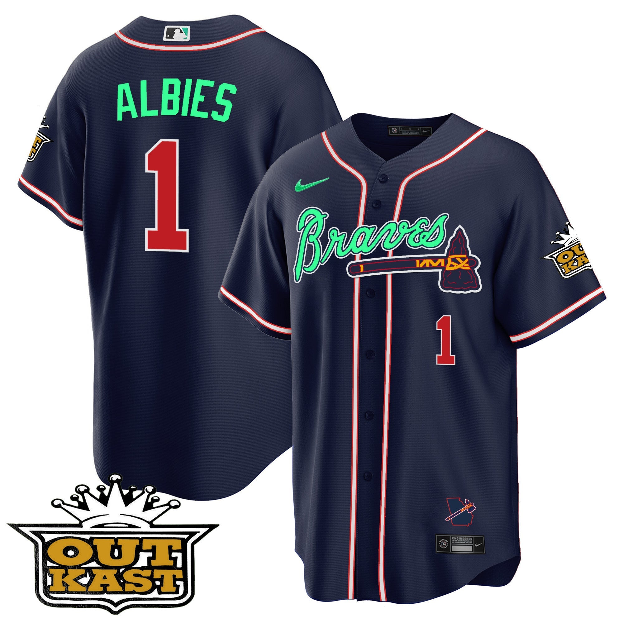 Men’s Atlanta Outkast Cool Base Jersey – Galaxy Version – Stitched