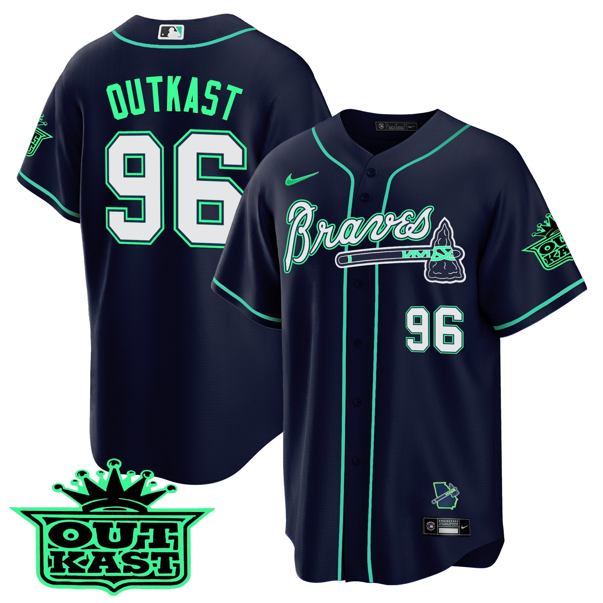 Men’s Atlanta Outkast Cool Base Jersey – Galaxy Version – Stitched