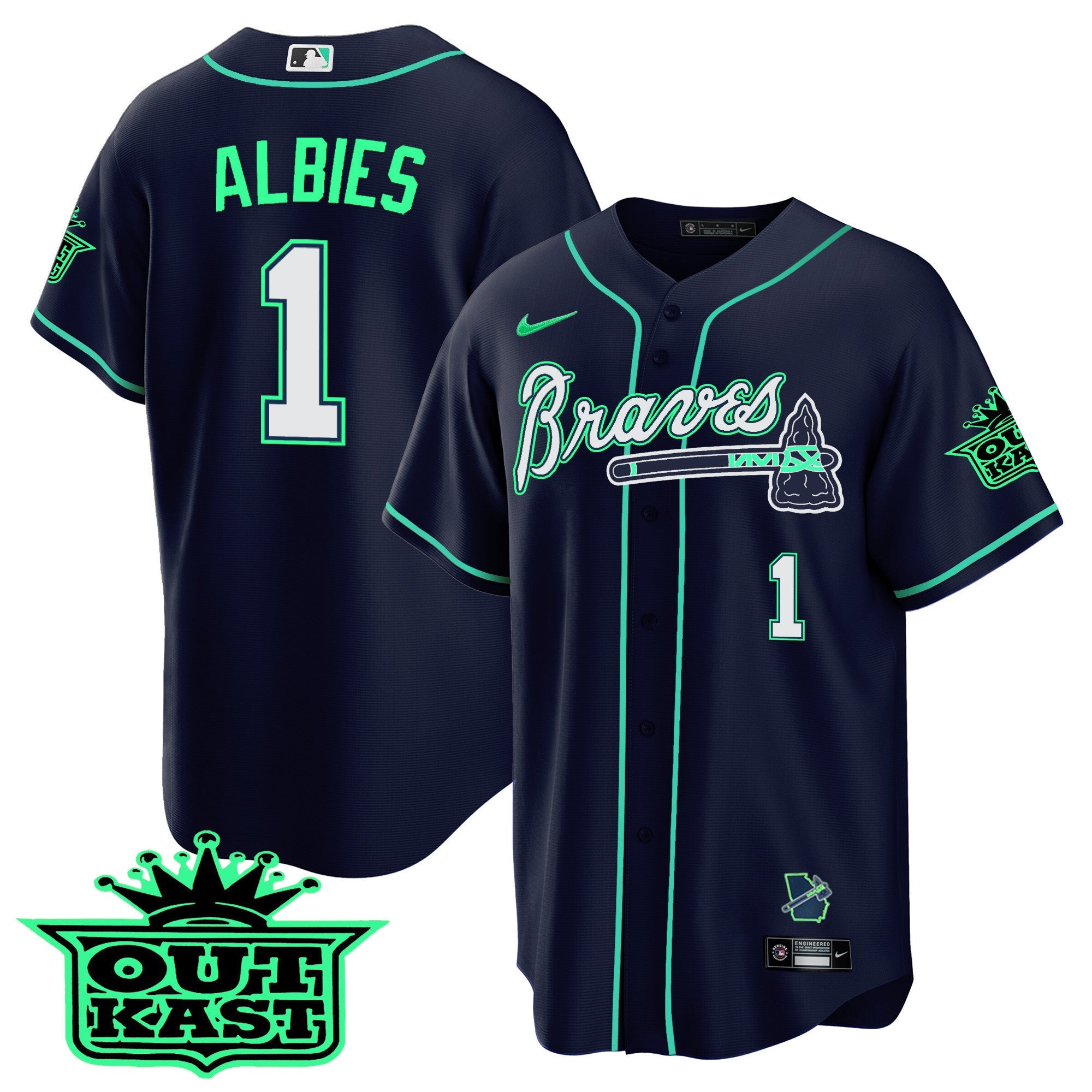 Men’s Atlanta Outkast Cool Base Jersey – Galaxy Version – Stitched