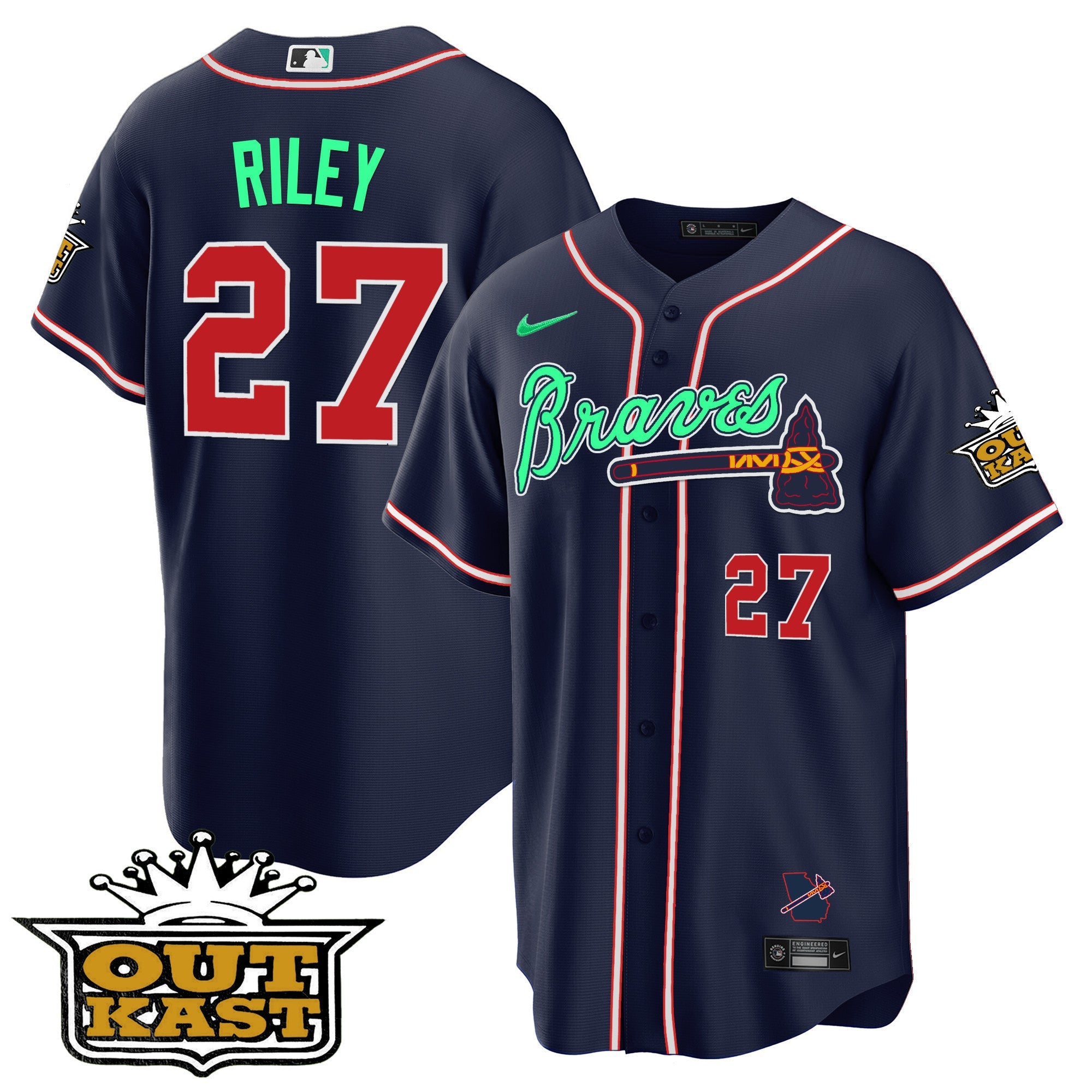 Men’s Atlanta Outkast Cool Base Jersey – Galaxy Version – Stitched