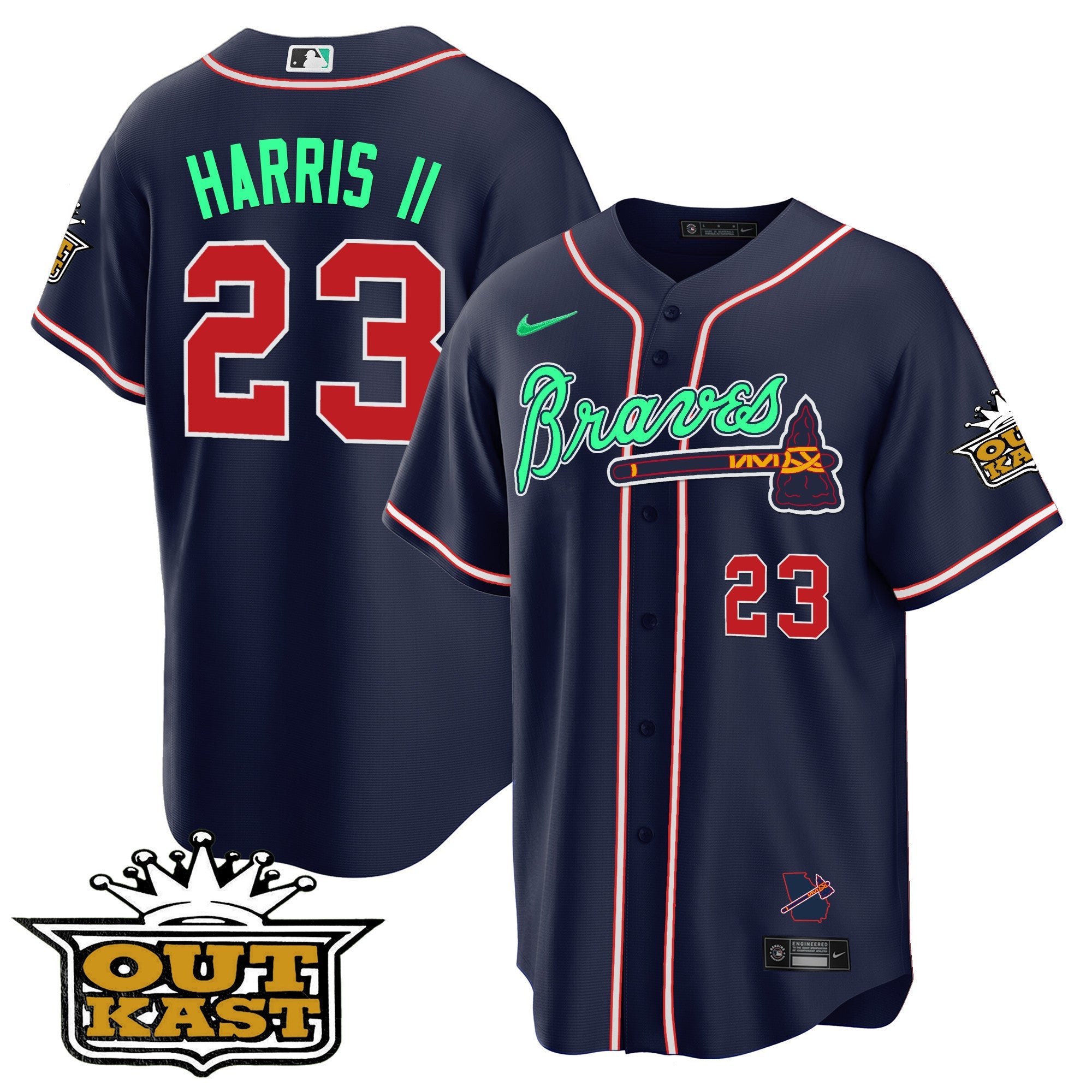 Men’s Atlanta Outkast Cool Base Jersey – Galaxy Version – Stitched