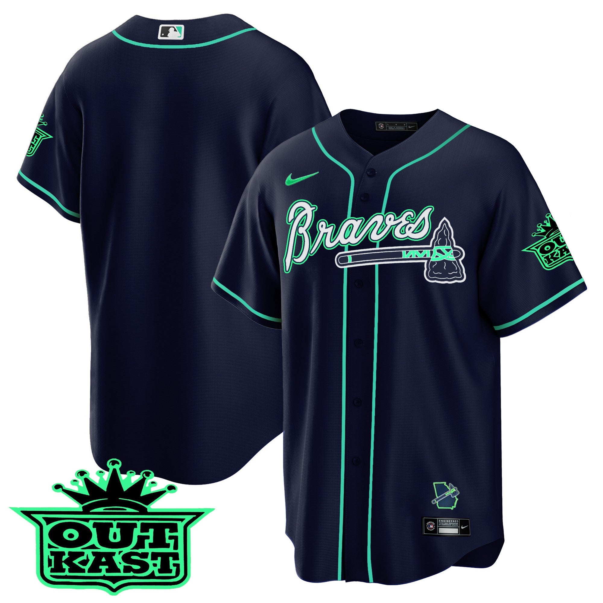 Men’s Atlanta Outkast Cool Base Jersey – Galaxy Version – Stitched