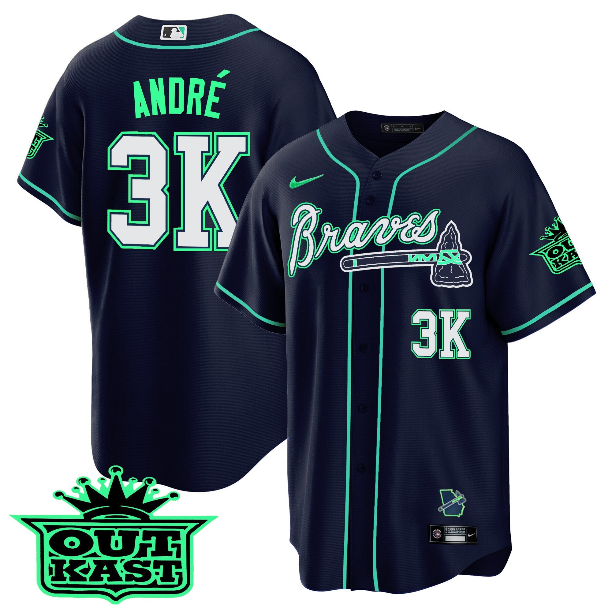 Men’s Atlanta Outkast Cool Base Jersey – Galaxy Version – Stitched