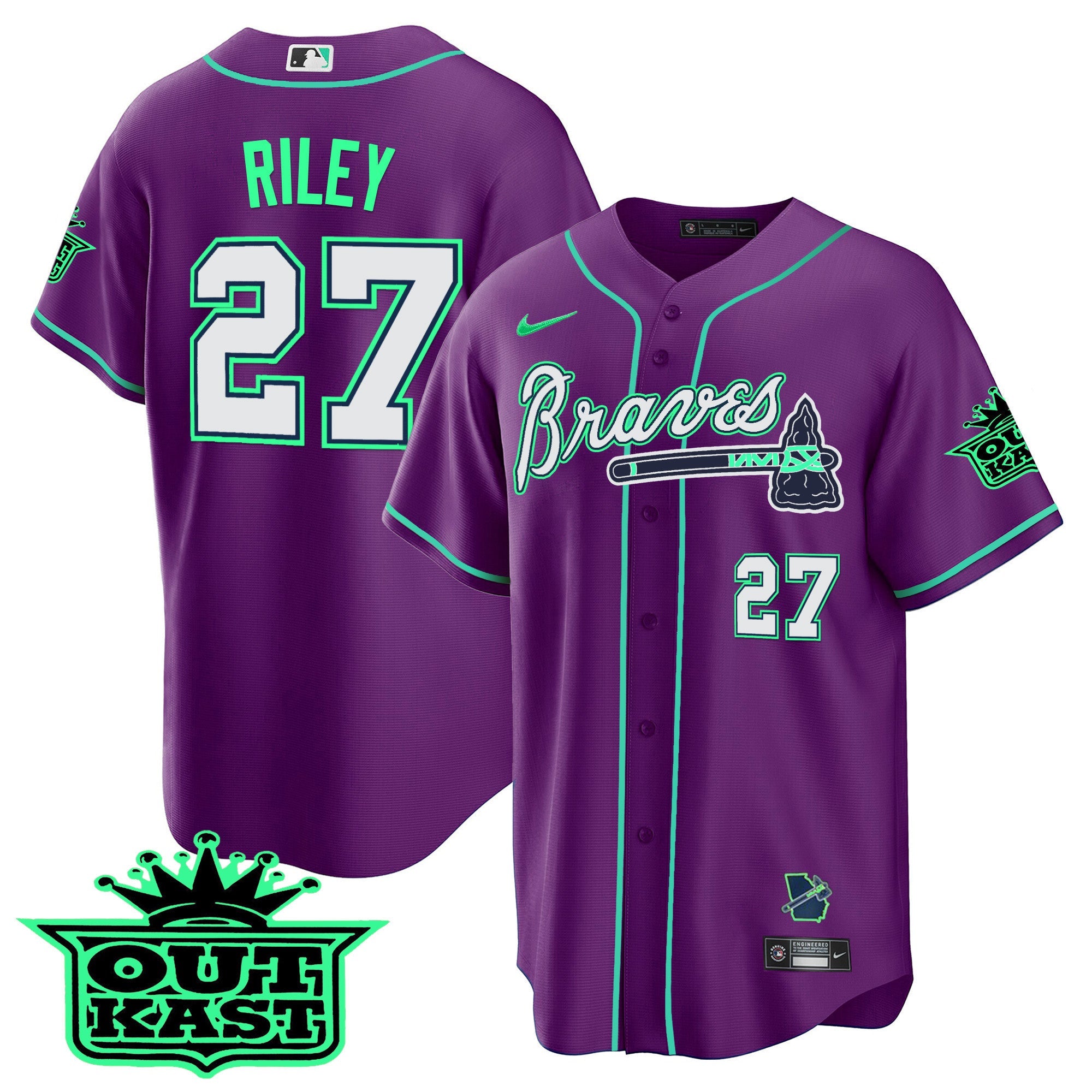 Men’s Atlanta Outkast Cool Base Jersey – Galaxy Version – Stitched