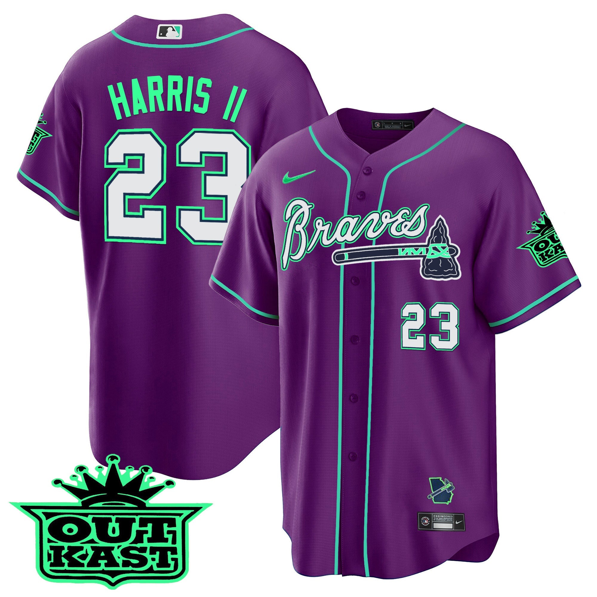 Men’s Atlanta Outkast Cool Base Jersey – Galaxy Version – Stitched