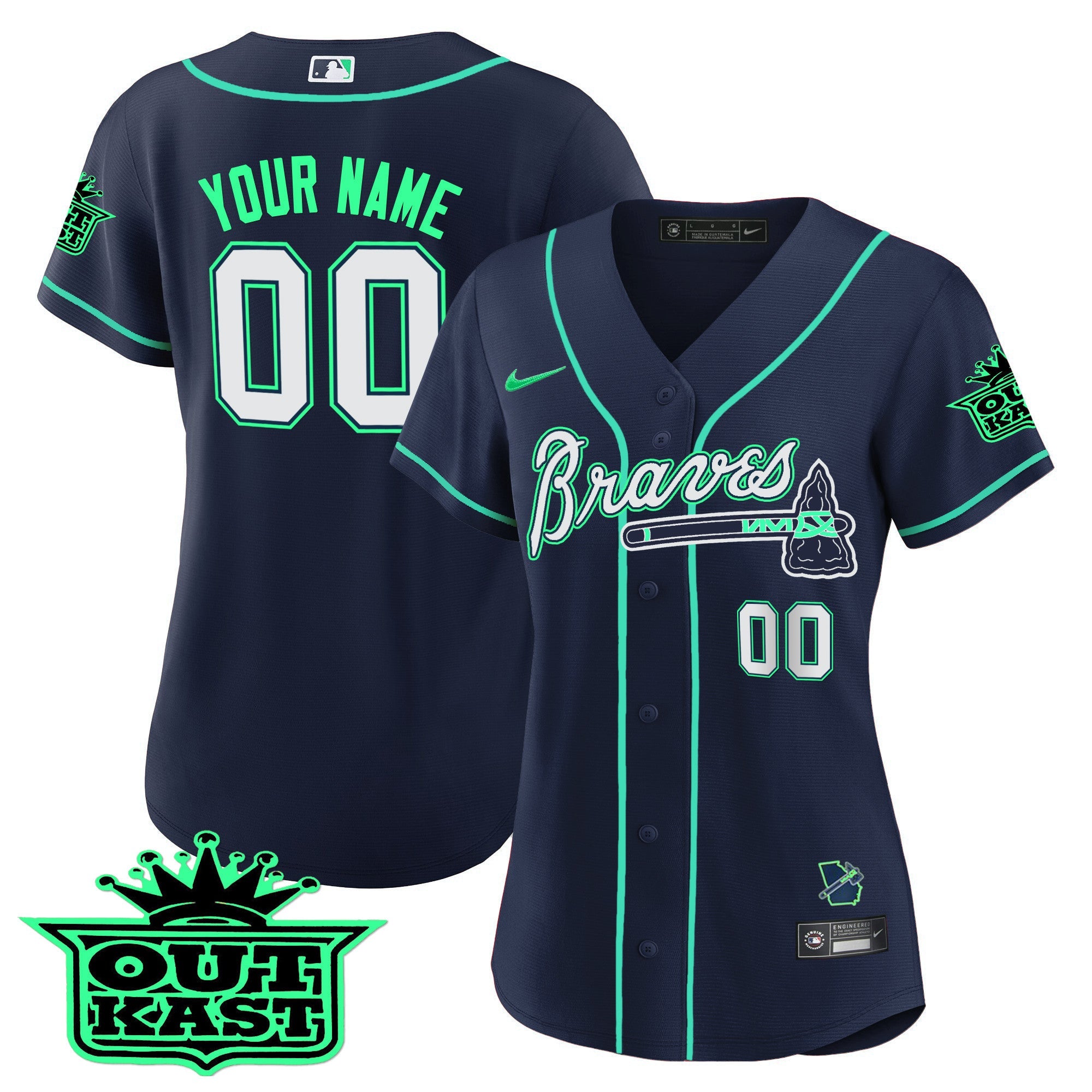 Atlanta Outkast Cool Base Custom Jersey – Galaxy Version – Stitched