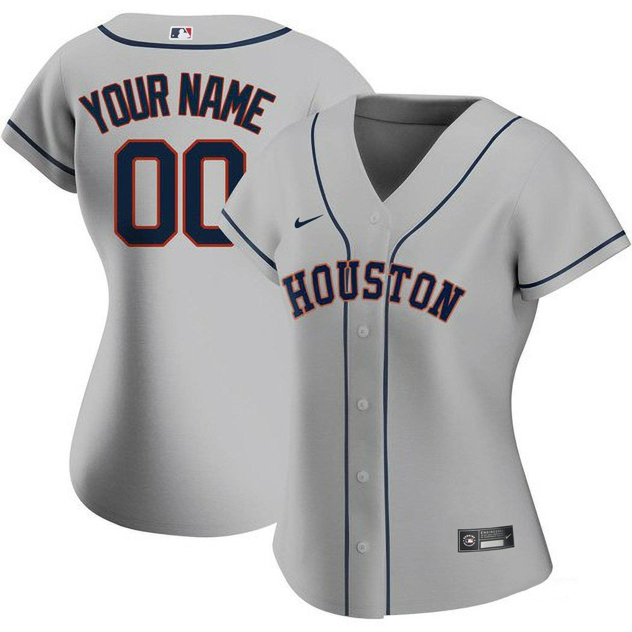 Women’s Houston Gray Custom Jersey