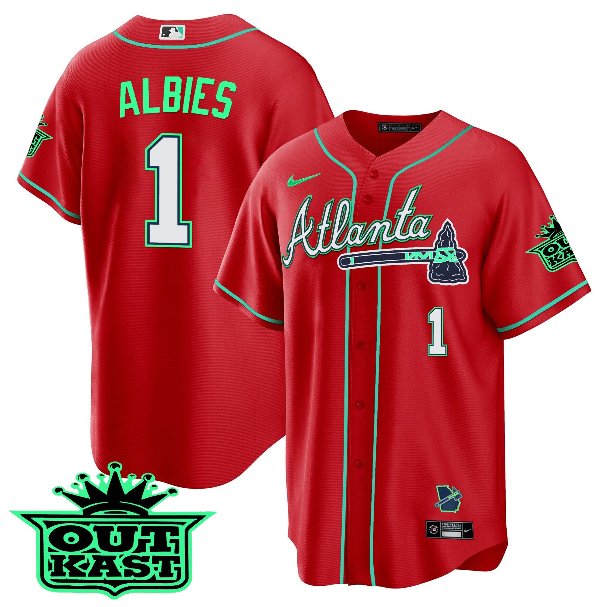Men’s Atlanta Outkast Cool Base Jersey V3 – Galaxy Version – Stitched