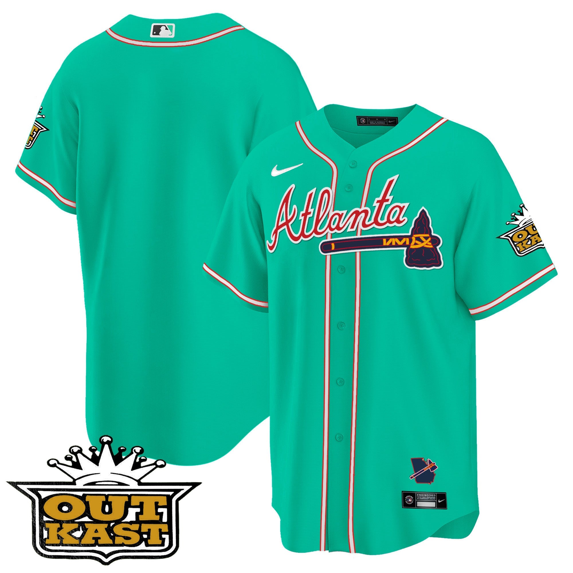 Men’s Atlanta Outkast Cool Base Jersey V3 – Galaxy Version – Stitched
