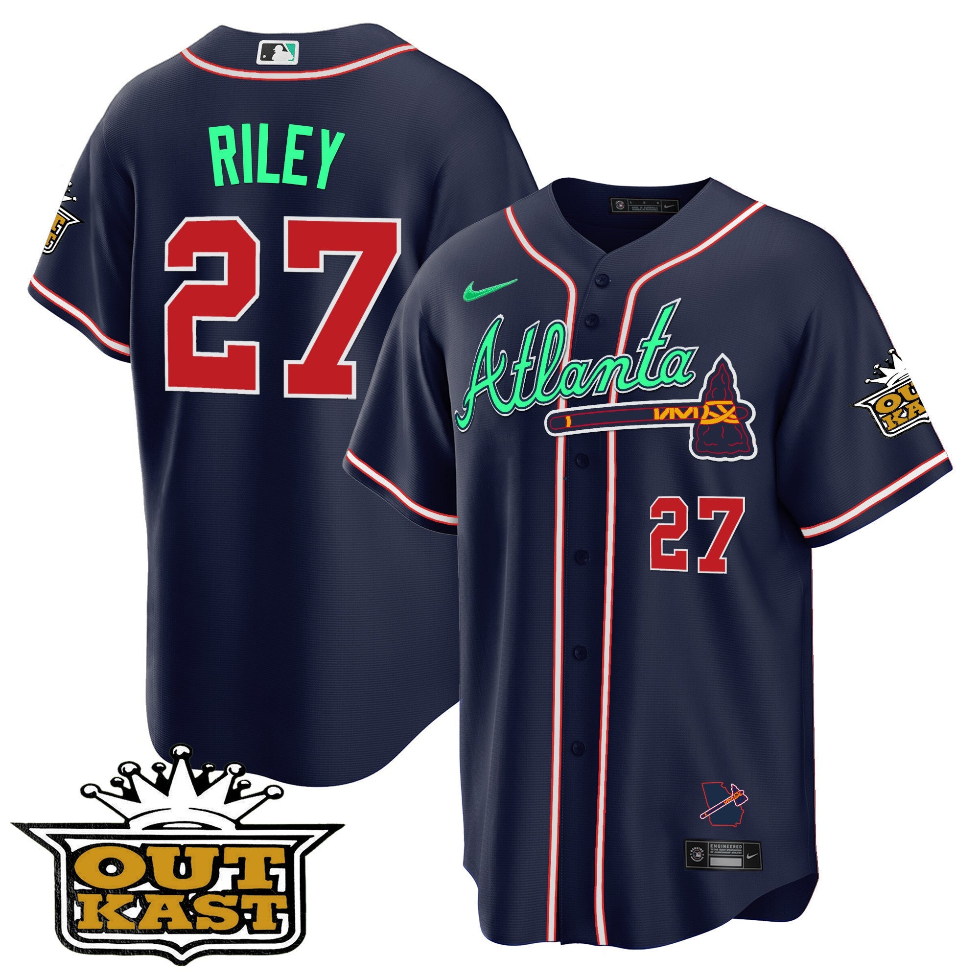 Men’s Atlanta Outkast Cool Base Jersey V3 – Galaxy Version – Stitched