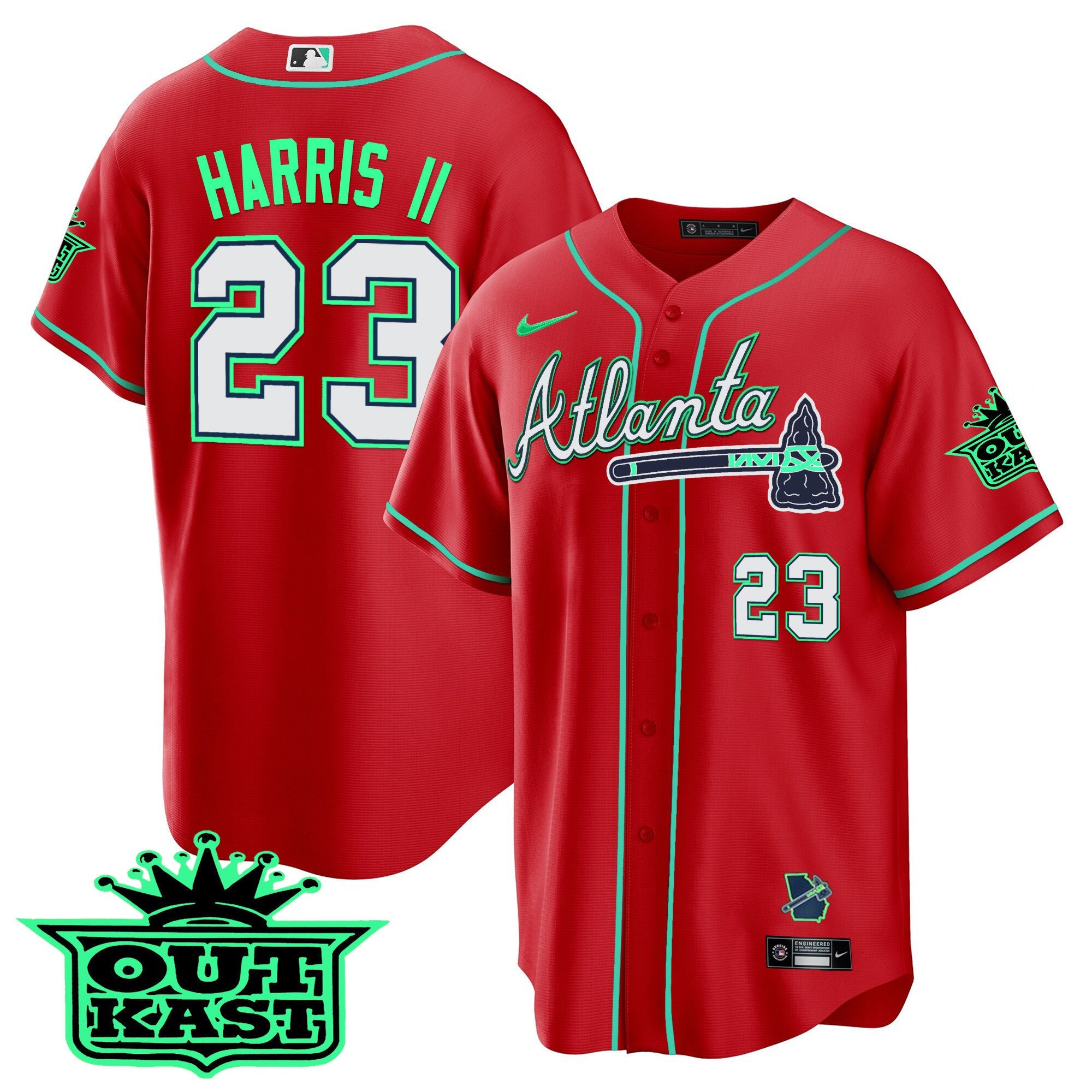 Men’s Atlanta Outkast Cool Base Jersey V3 – Galaxy Version – Stitched