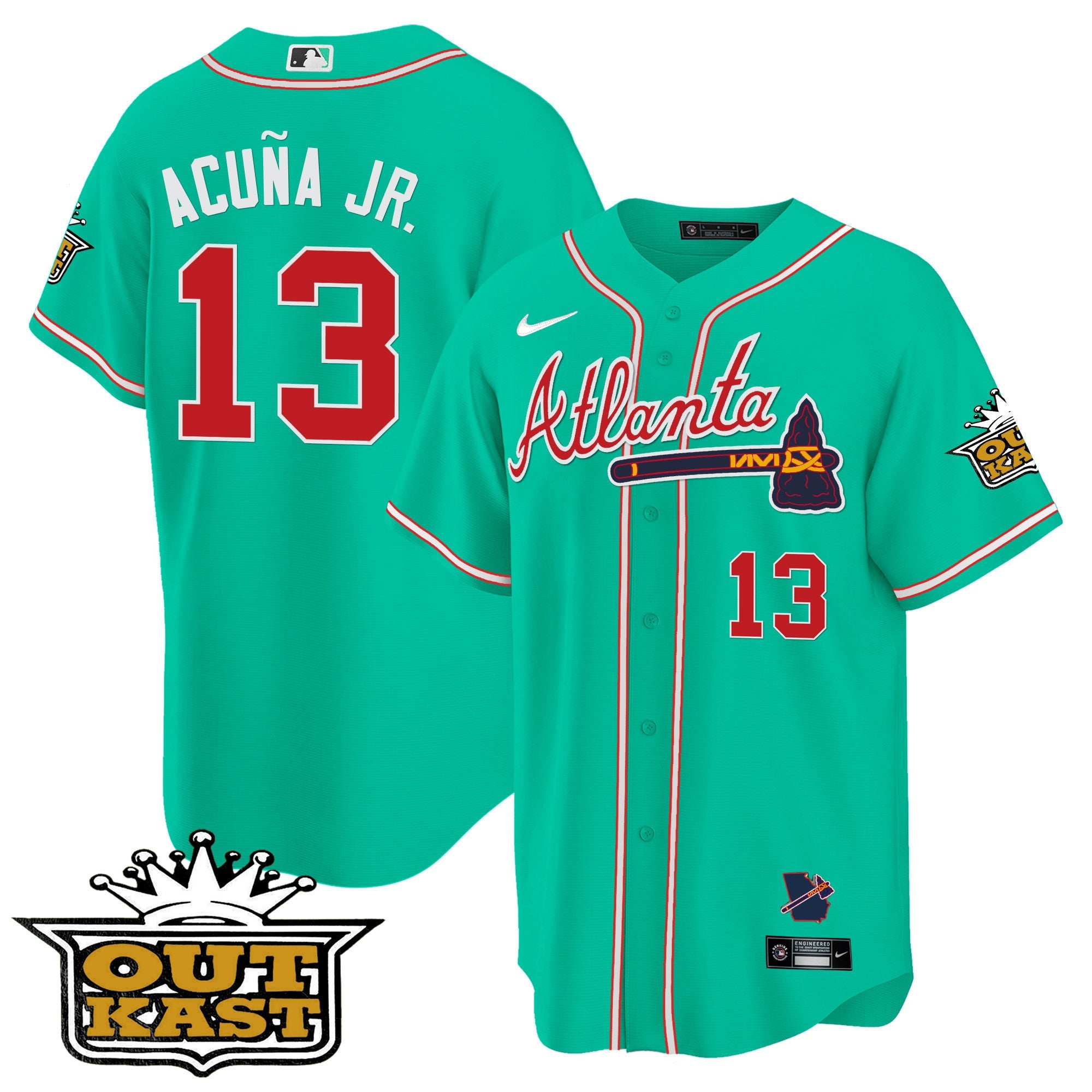 Men’s Atlanta Outkast Cool Base Jersey V3 – Galaxy Version – Stitched