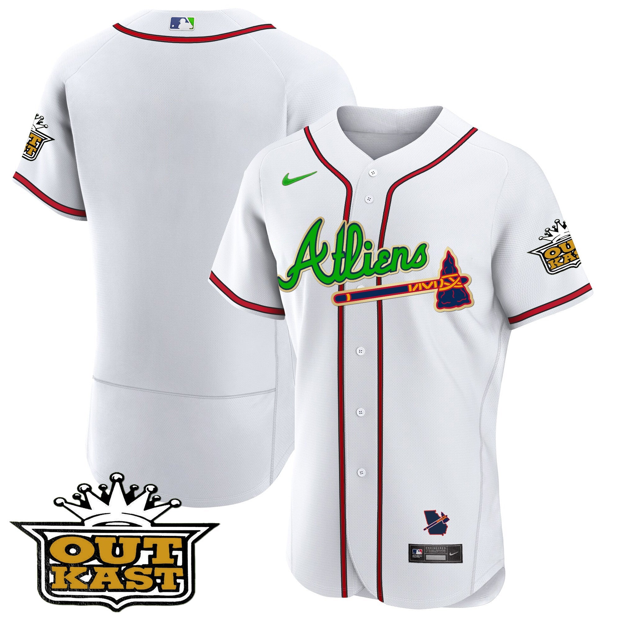 Men’s Atlanta Atliens Flex Base Gold Trim Jersey