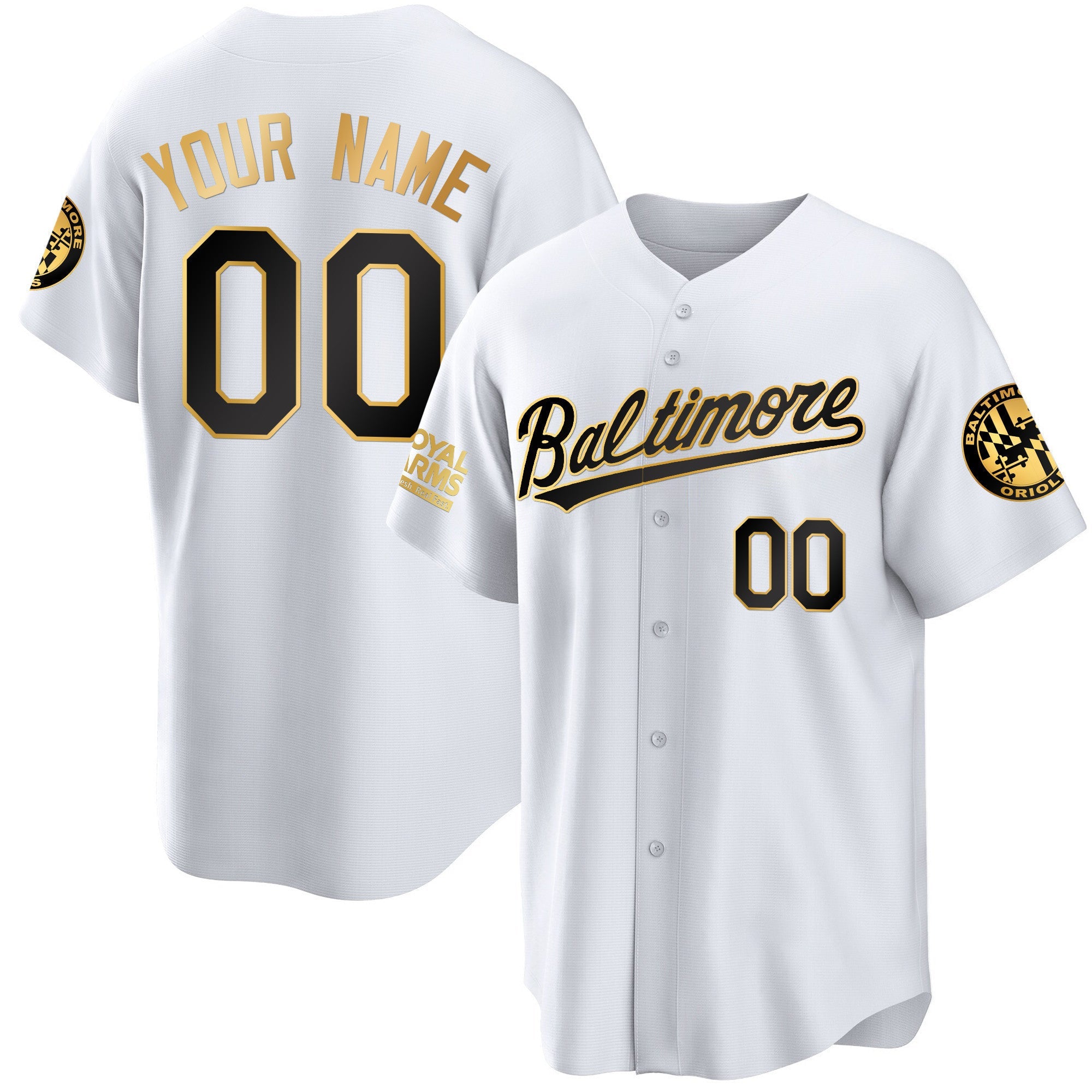 Baltimore 2023 Gold Cool Custom Jersey