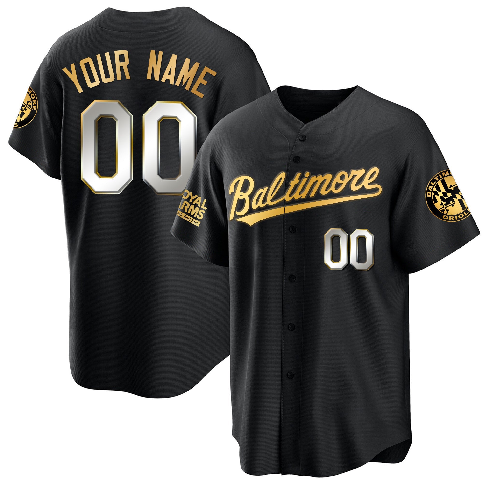 Baltimore 2023 Gold Cool Custom Jersey