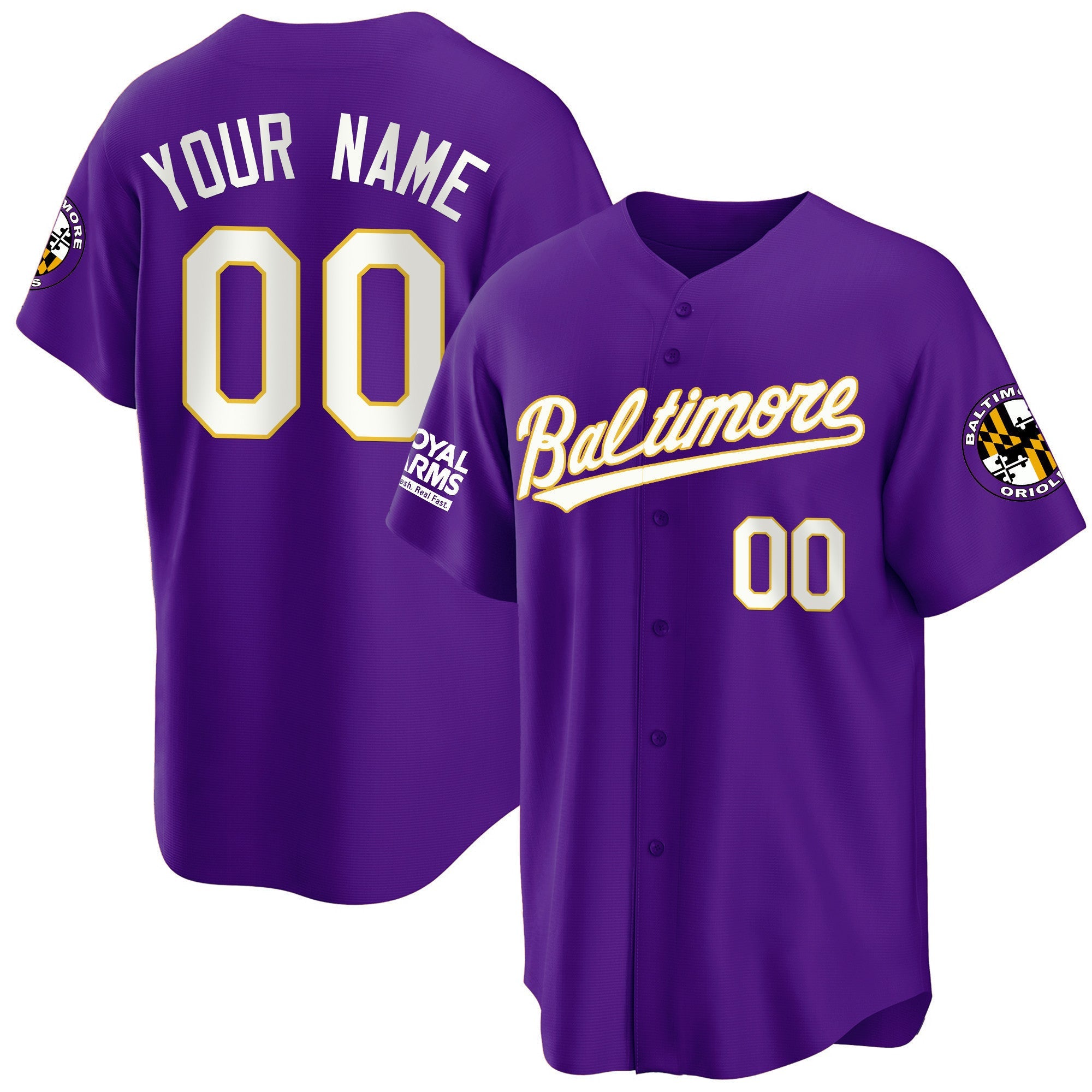 Baltimore 2023 Gold Cool Custom Jersey