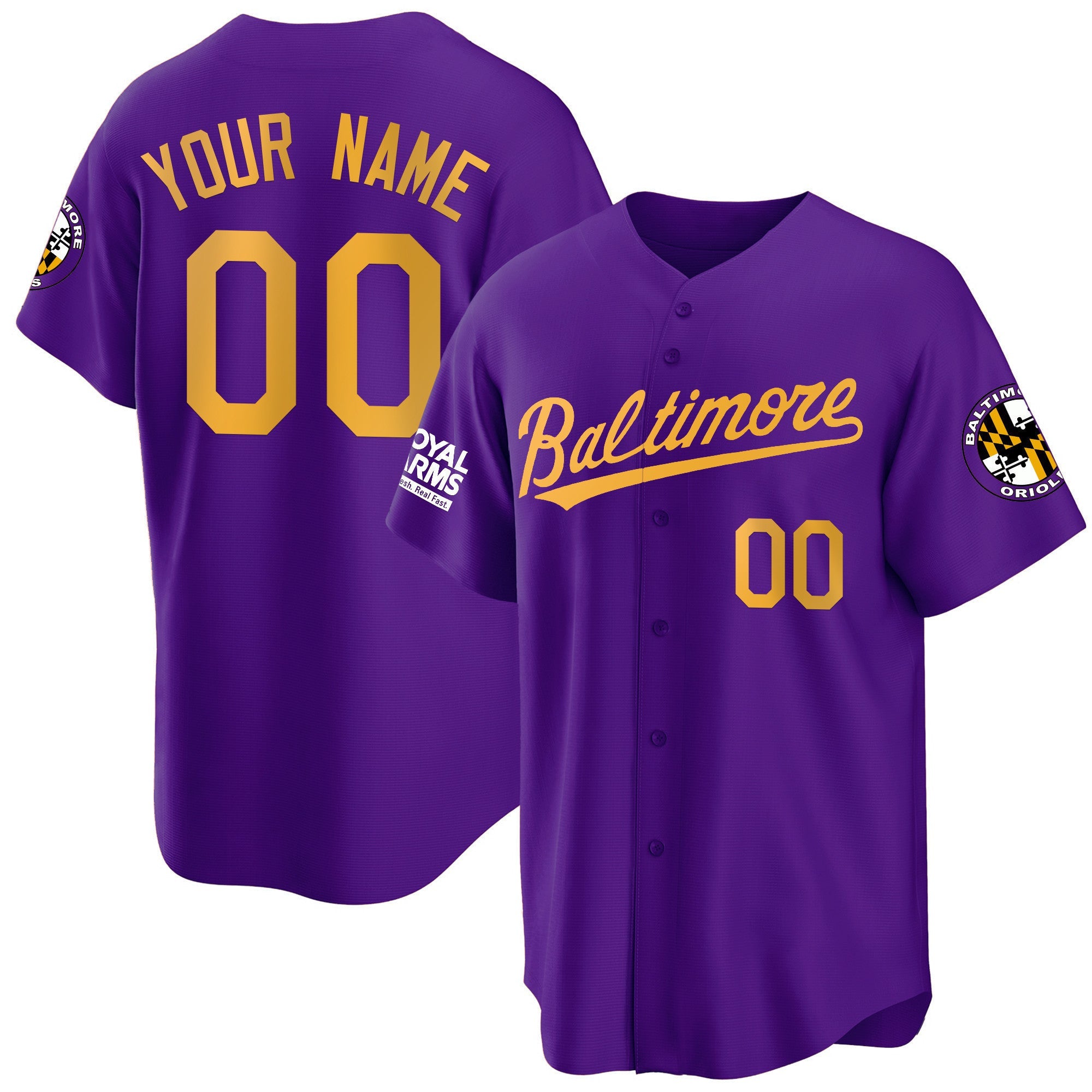 Baltimore 2023 Gold Cool Custom Jersey
