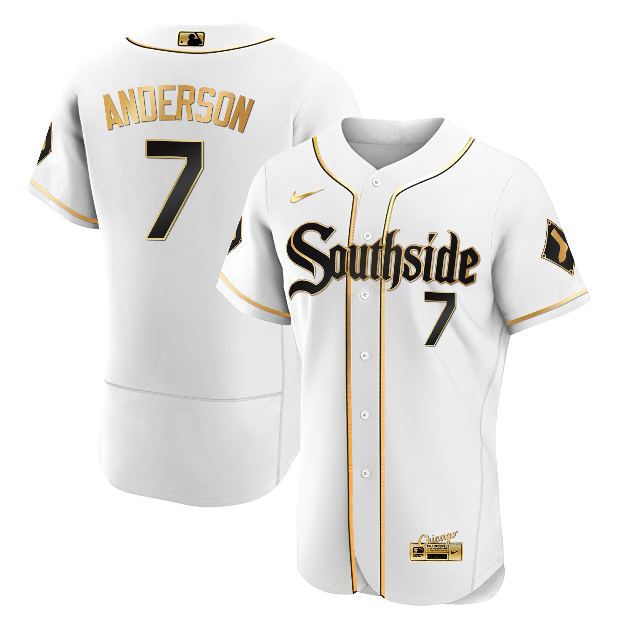 Men’s Chicago Black Limited & Gold Jersey