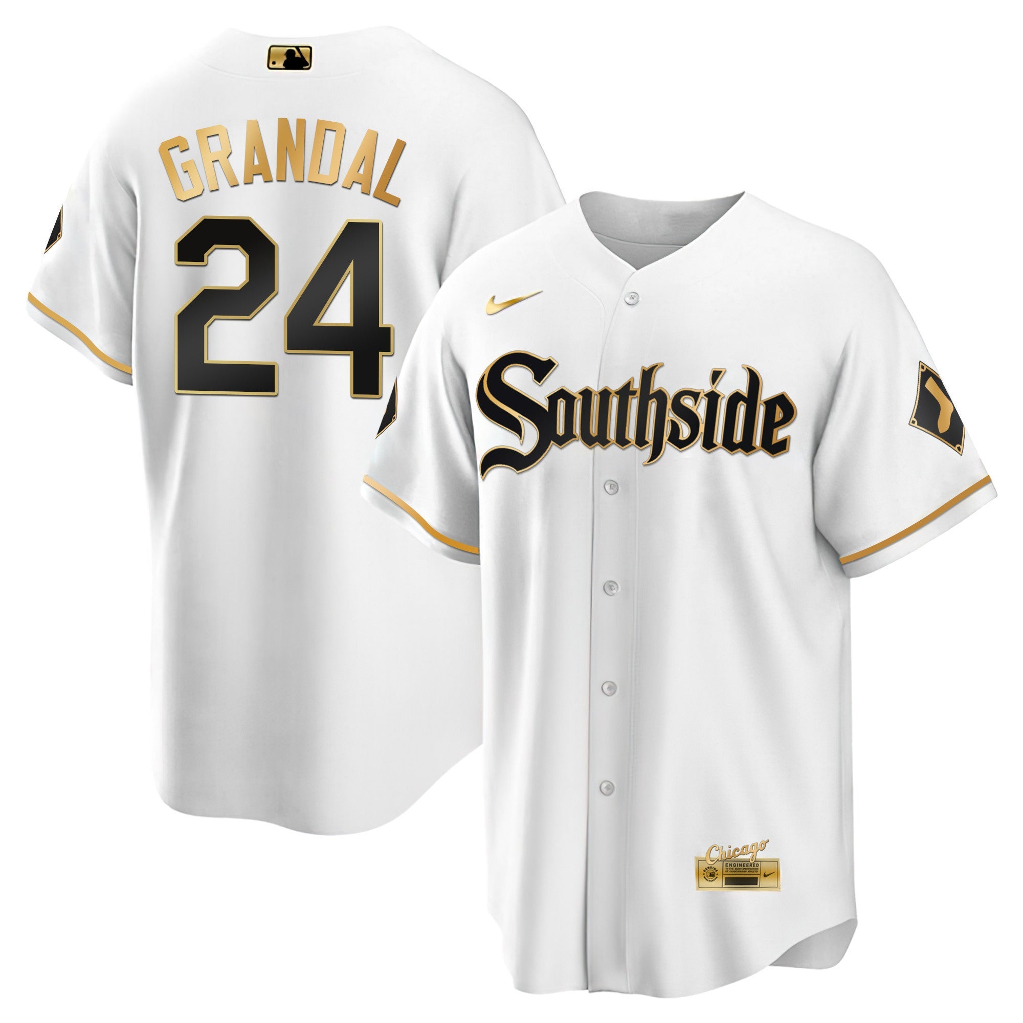 Men’s Chicago Black Limited & Gold Jersey