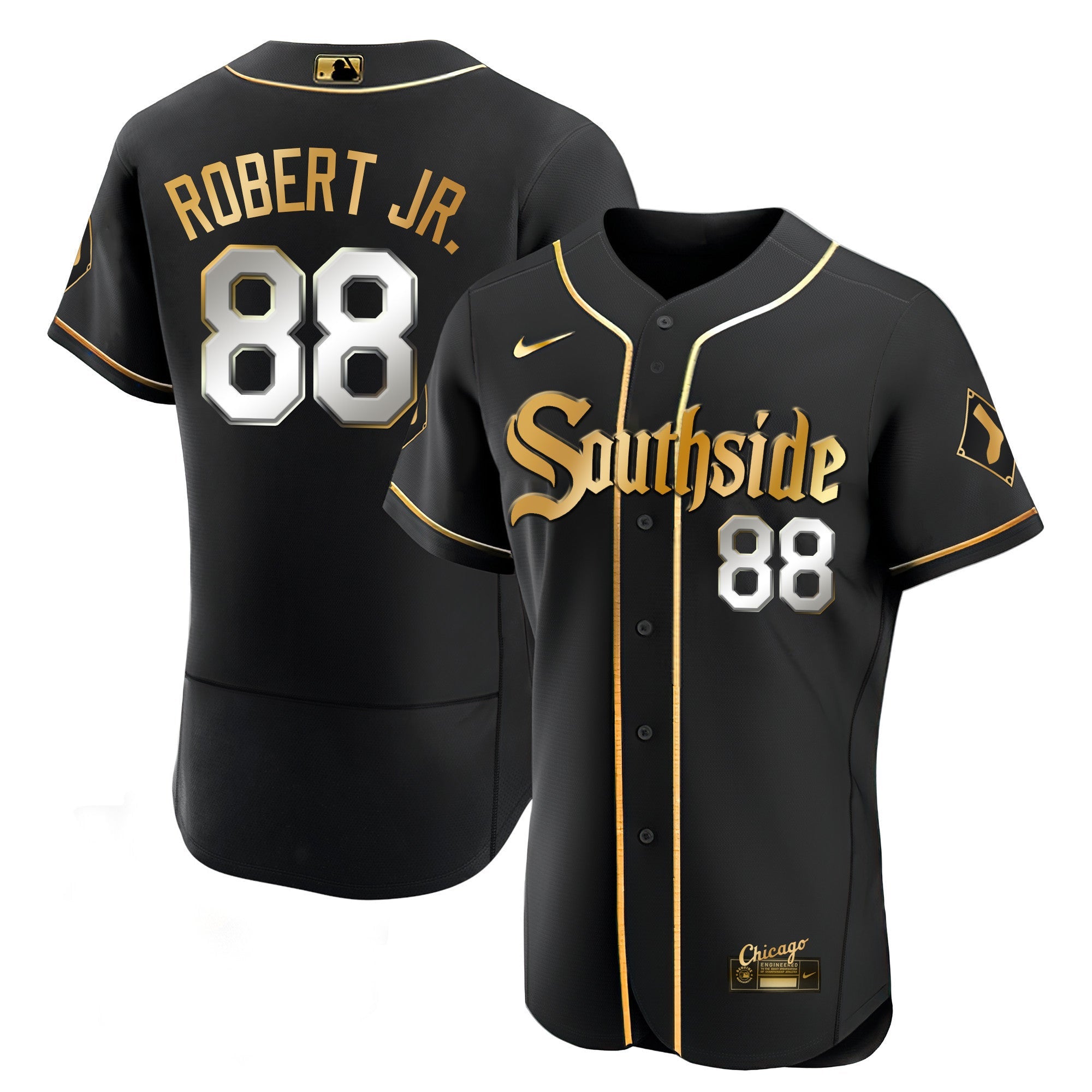 Men’s Chicago Black Limited & Gold Jersey