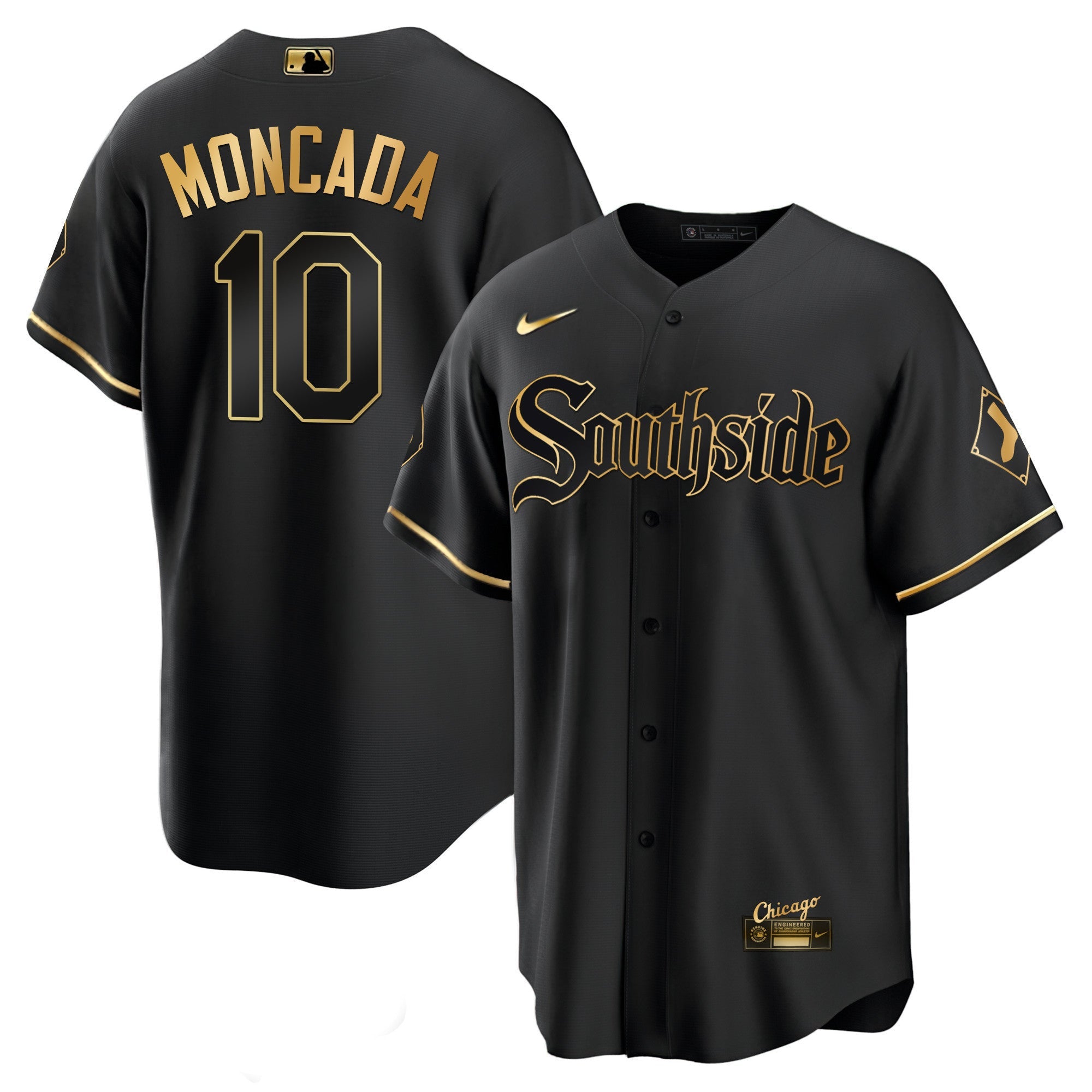 Men’s Chicago Black Limited & Gold Jersey