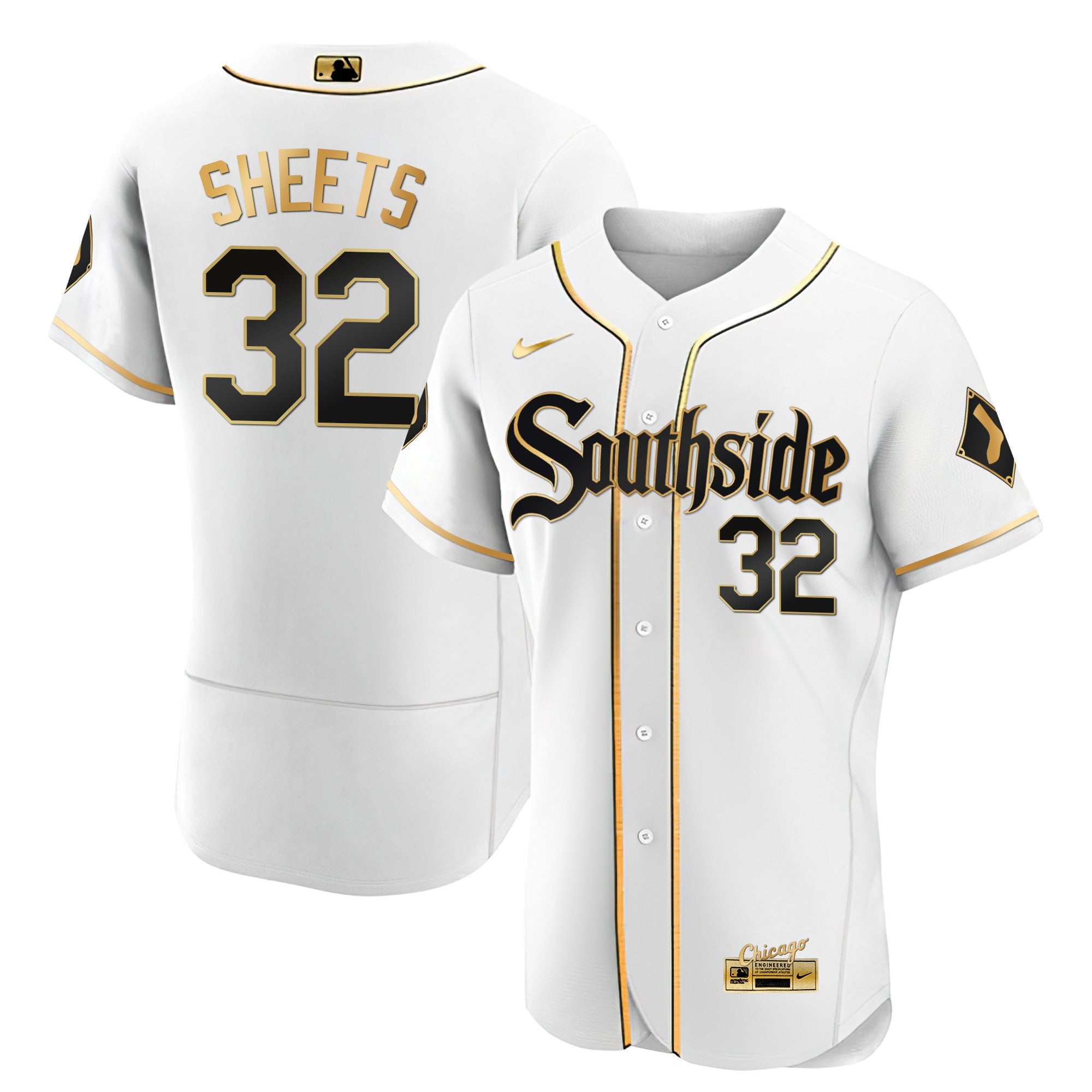 Men’s Chicago Black Limited & Gold Jersey