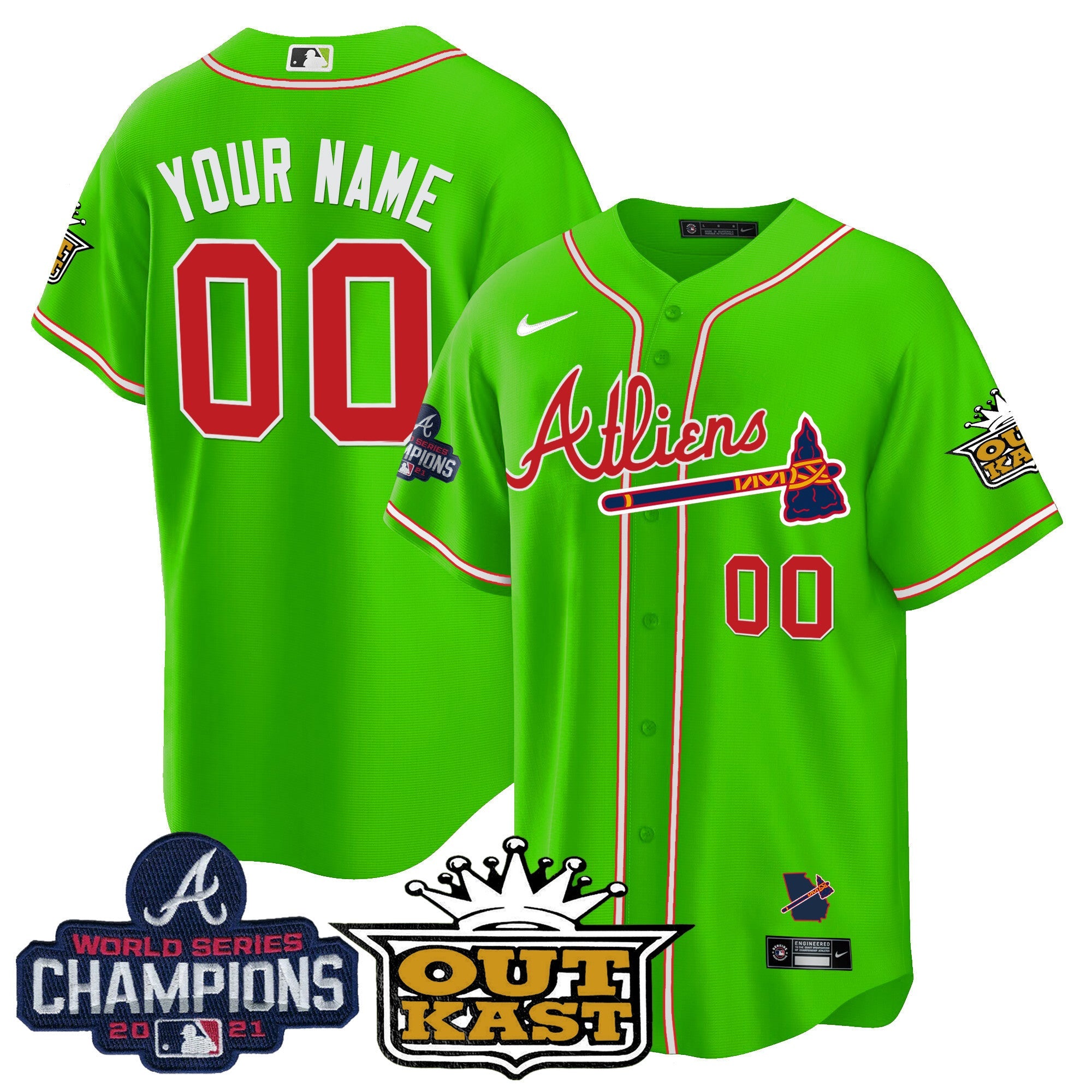 Atlanta Atliens Champions Cool Base Custom Jersey