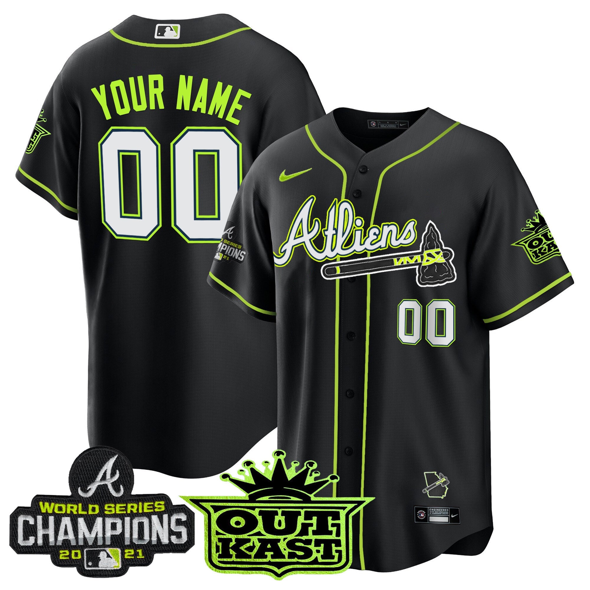 Atlanta Atliens Champions Cool Base Custom Jersey