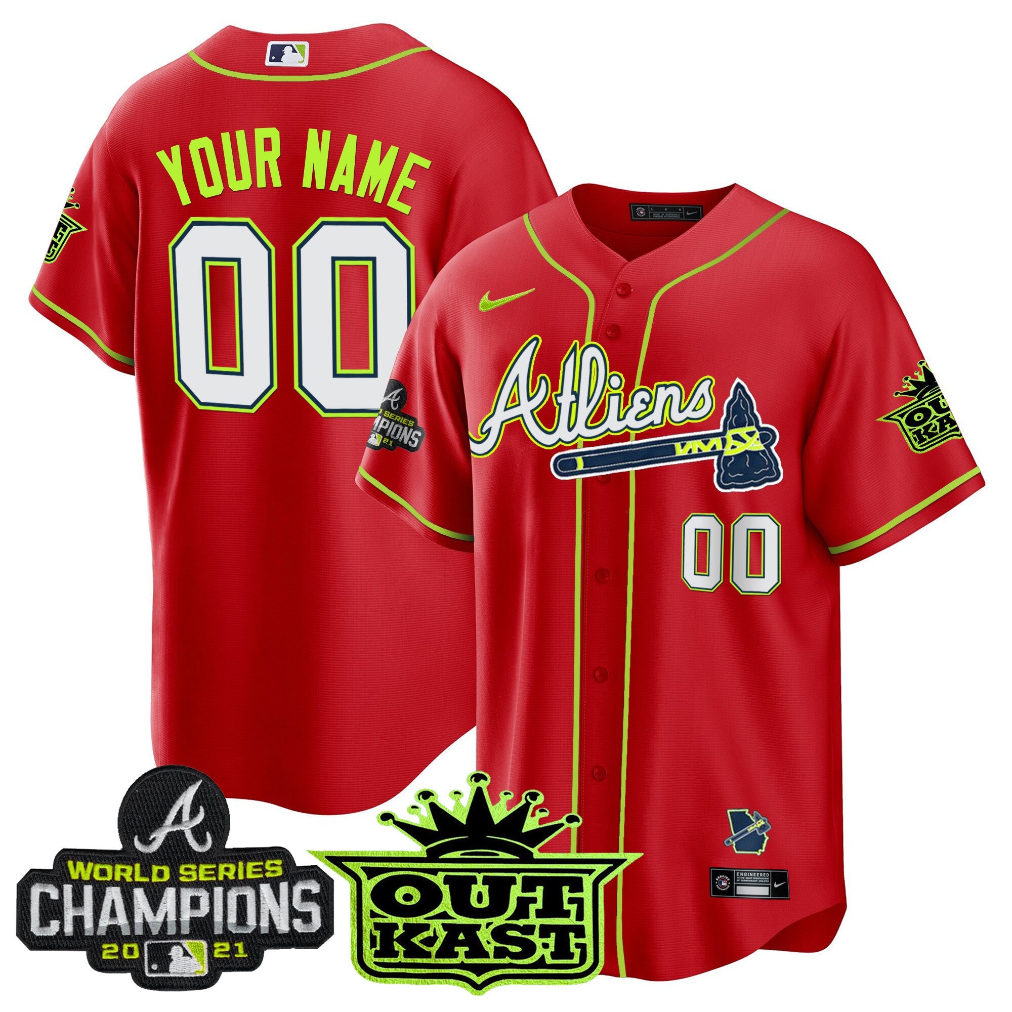 Atlanta Atliens Champions Cool Base Custom Jersey