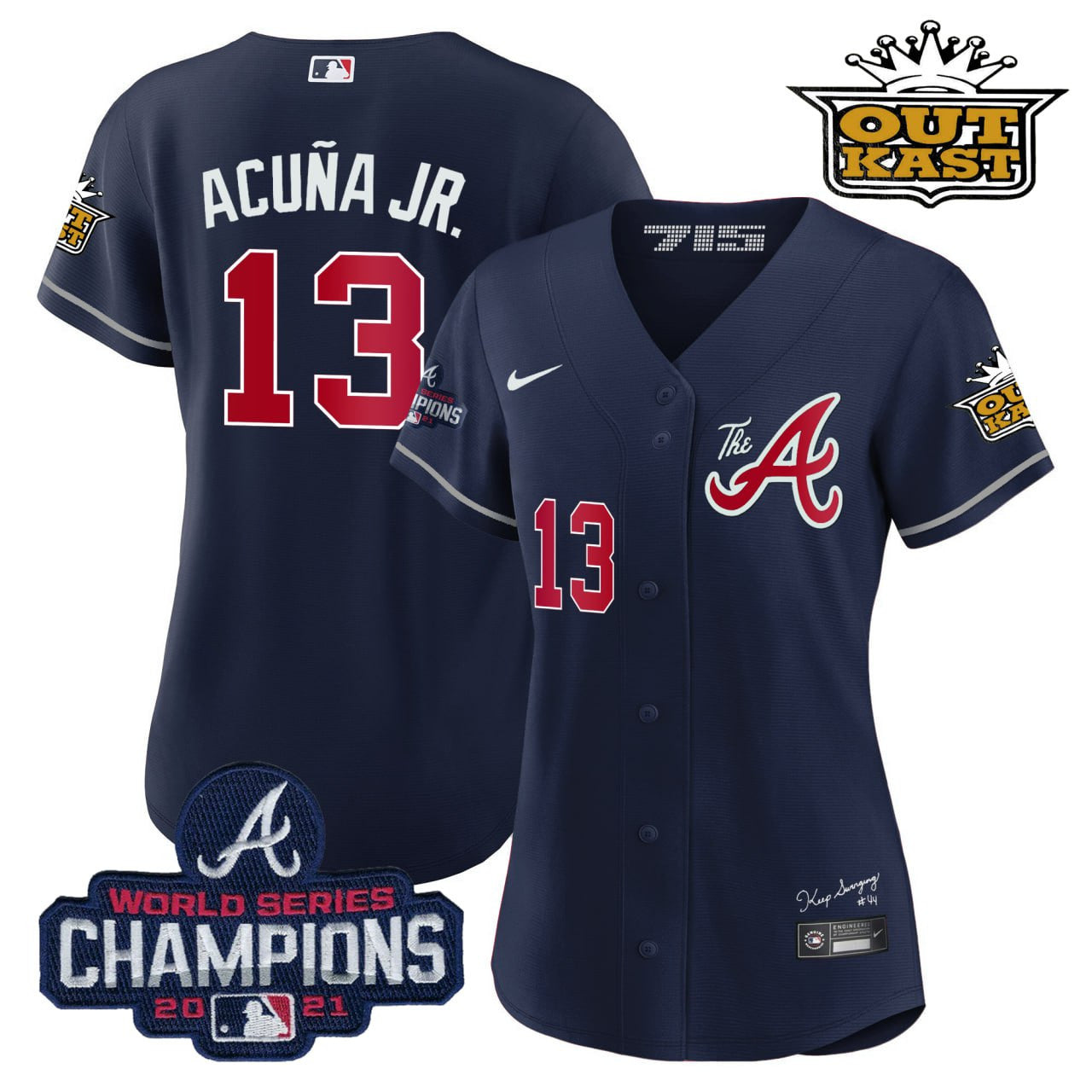 Women’s Atlanta Outkast Gold The A Baseball Jersey