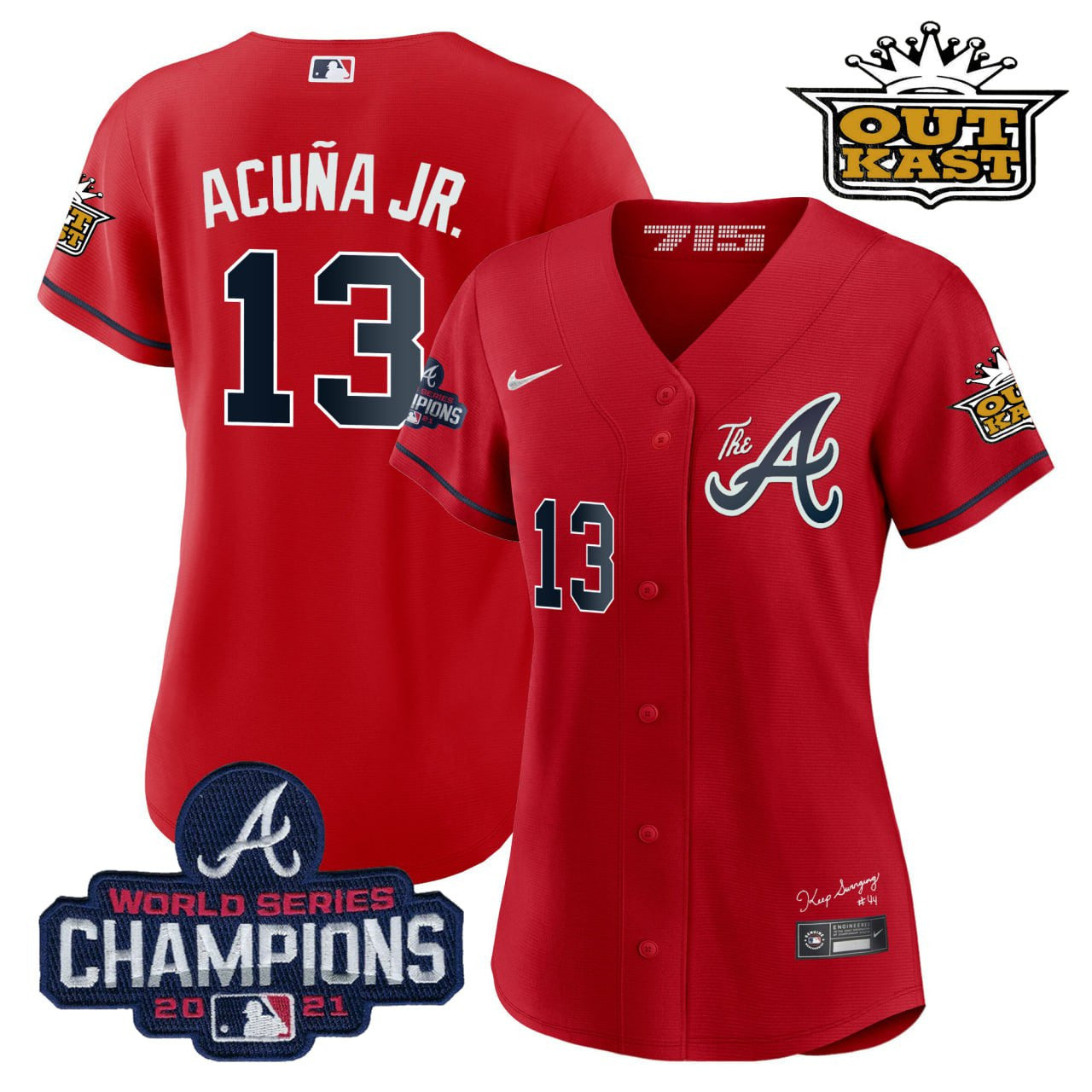 Women’s Atlanta Outkast Gold The A Baseball Jersey