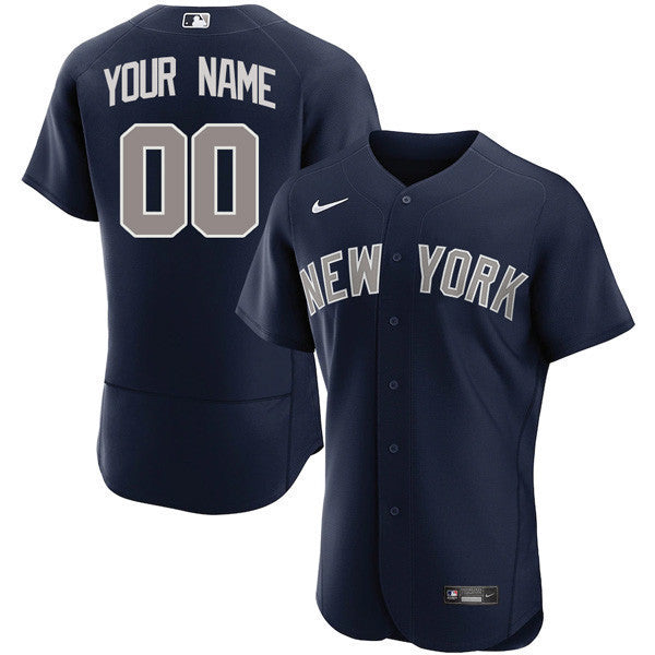 New York Custom Name And Number Navy Jersey