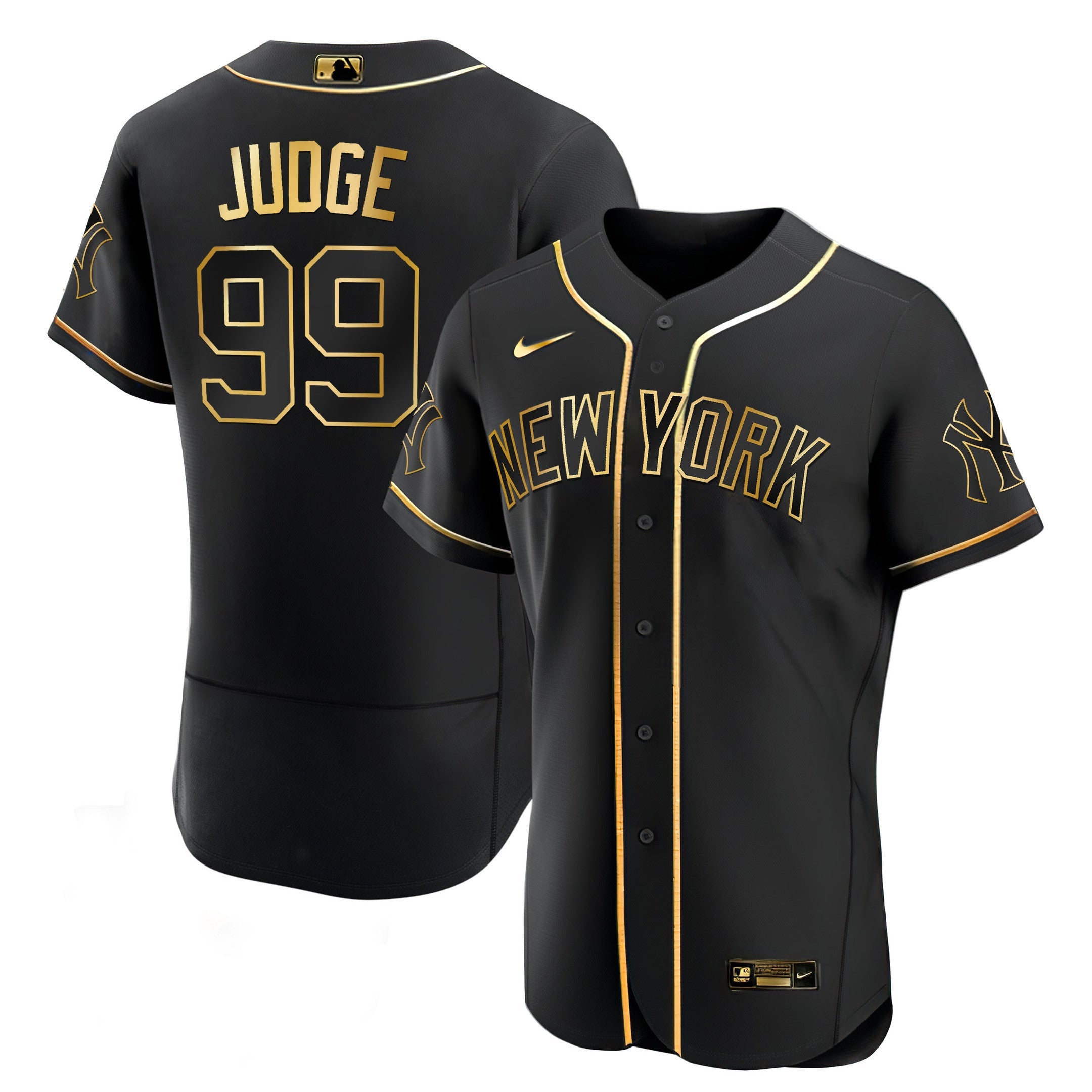 Men’s New York White Gold & Black Gold Jersey