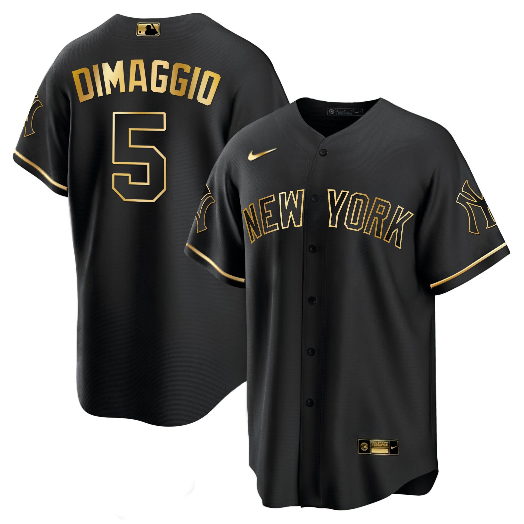 Men’s New York White Gold & Black Gold Jersey